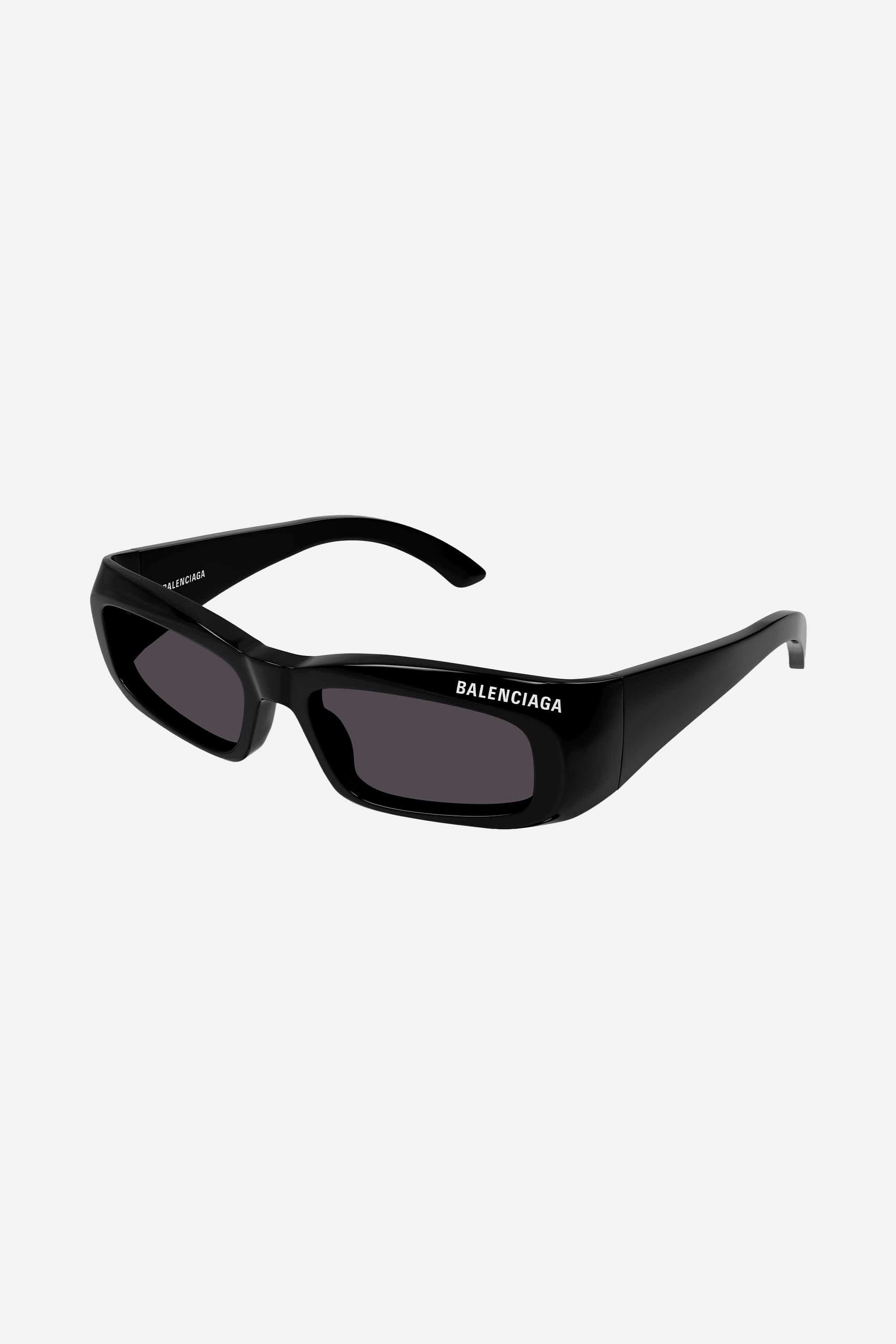 Balenciaga black rectangular sunglasses