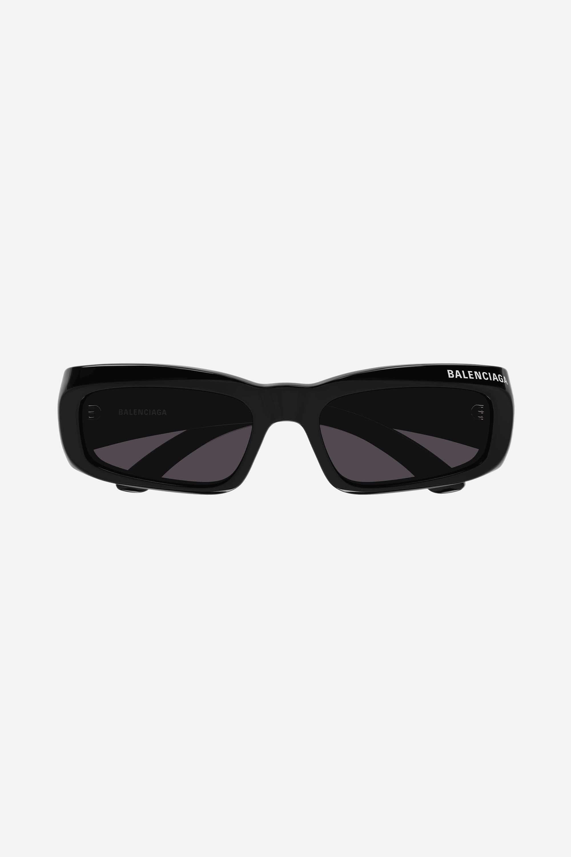 Balenciaga black rectangular sunglasses