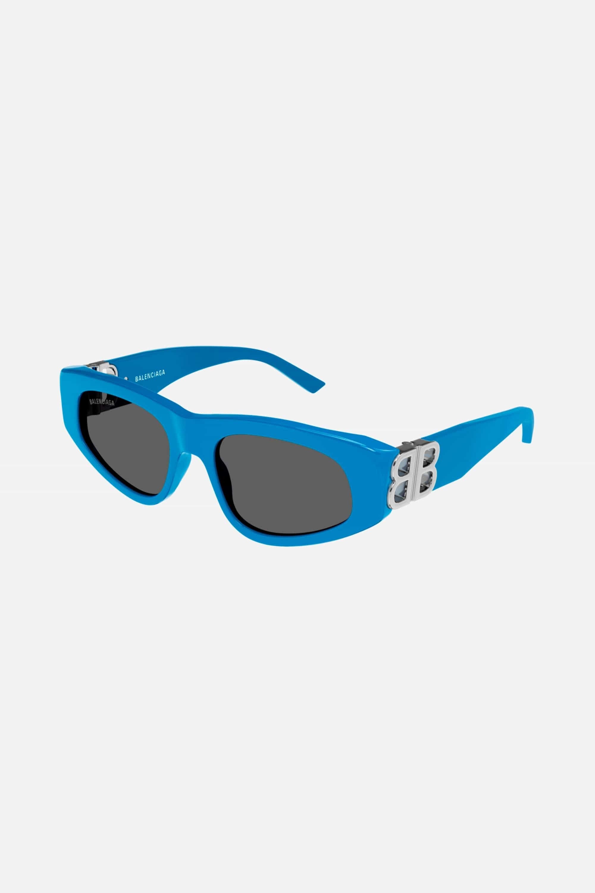 Balenciaga blue and silver cat-eye BB sunglasses