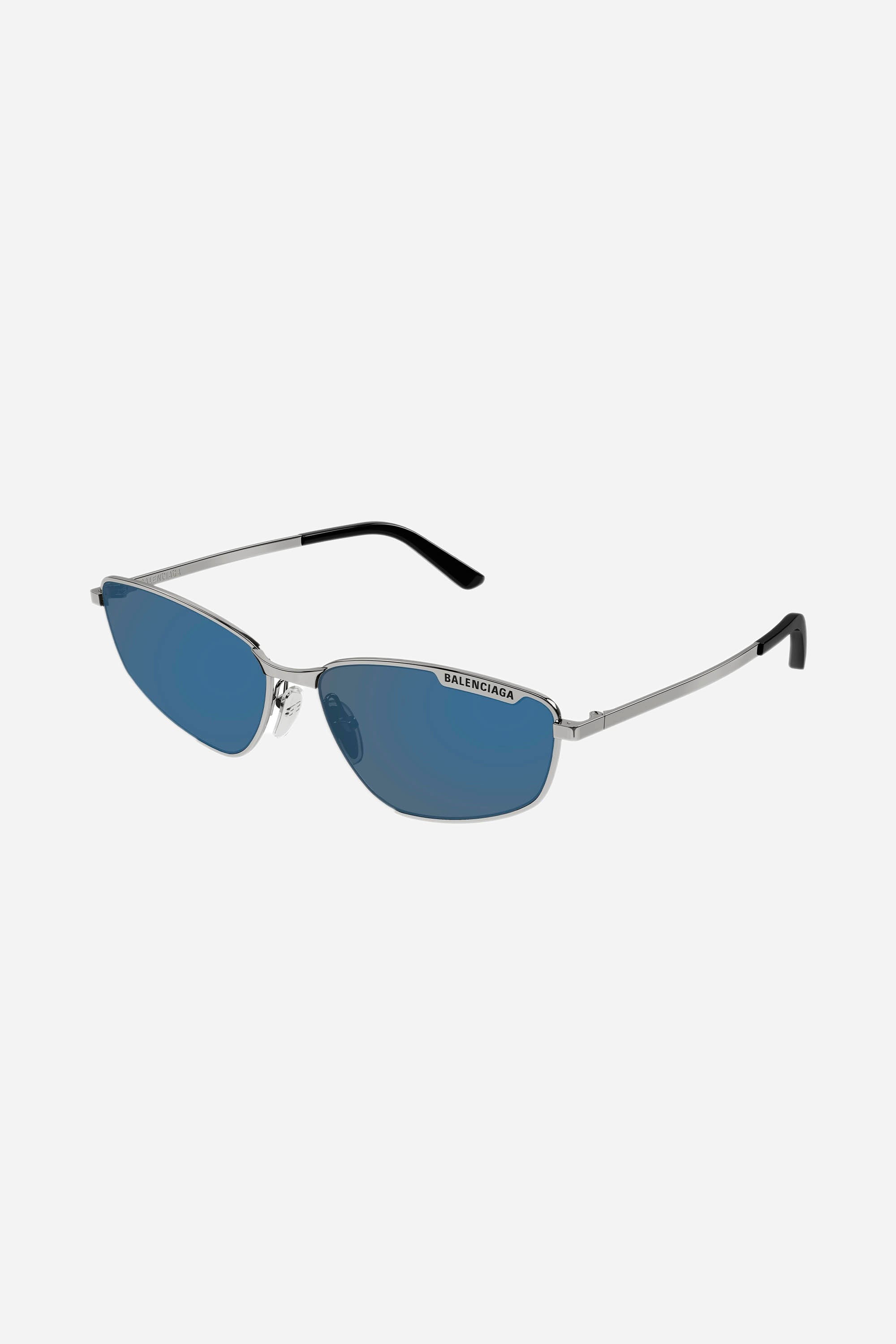 Balenciaga blue metal cat eye sunglasses