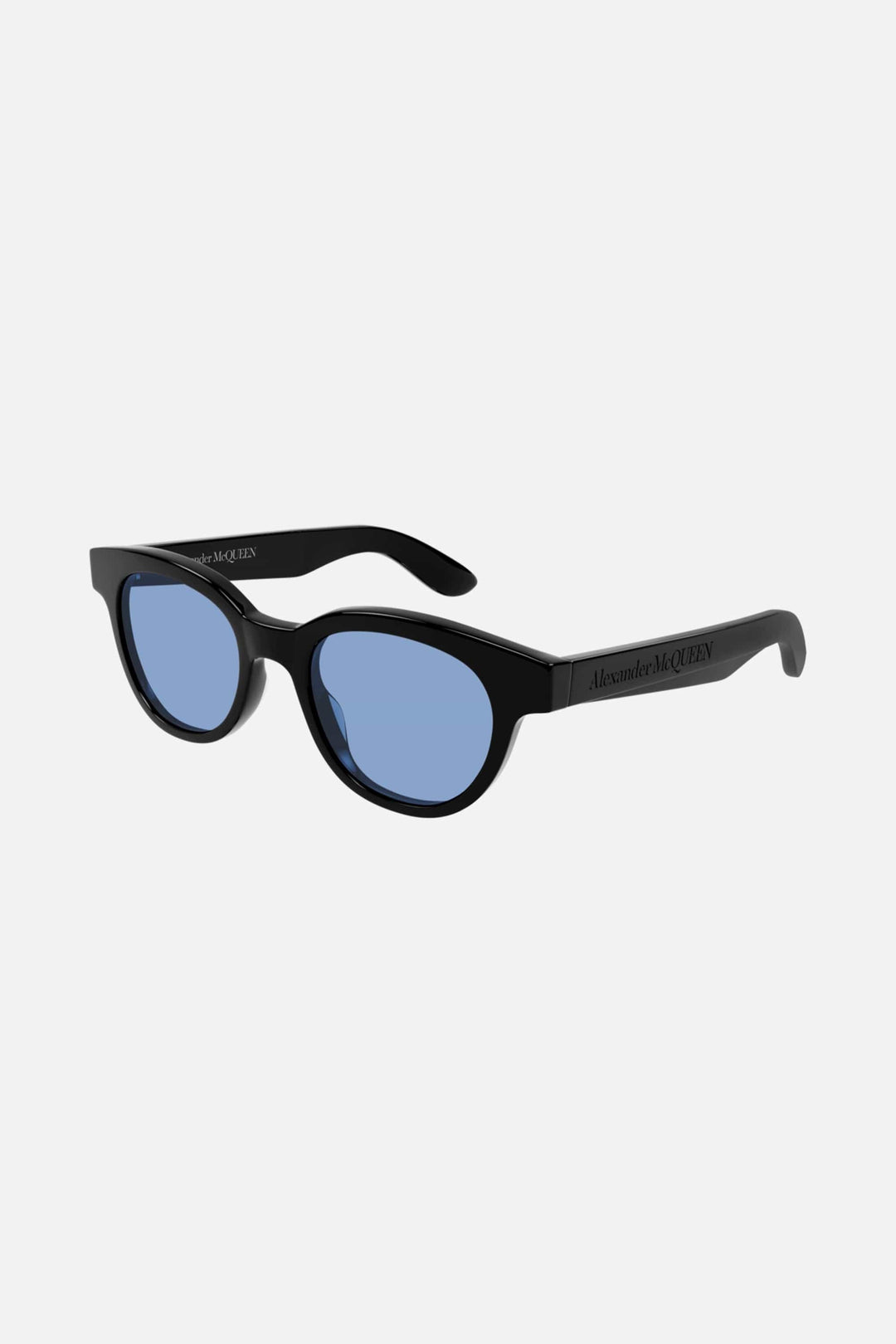 Alexander McQueen black and blue unisex sunglasses