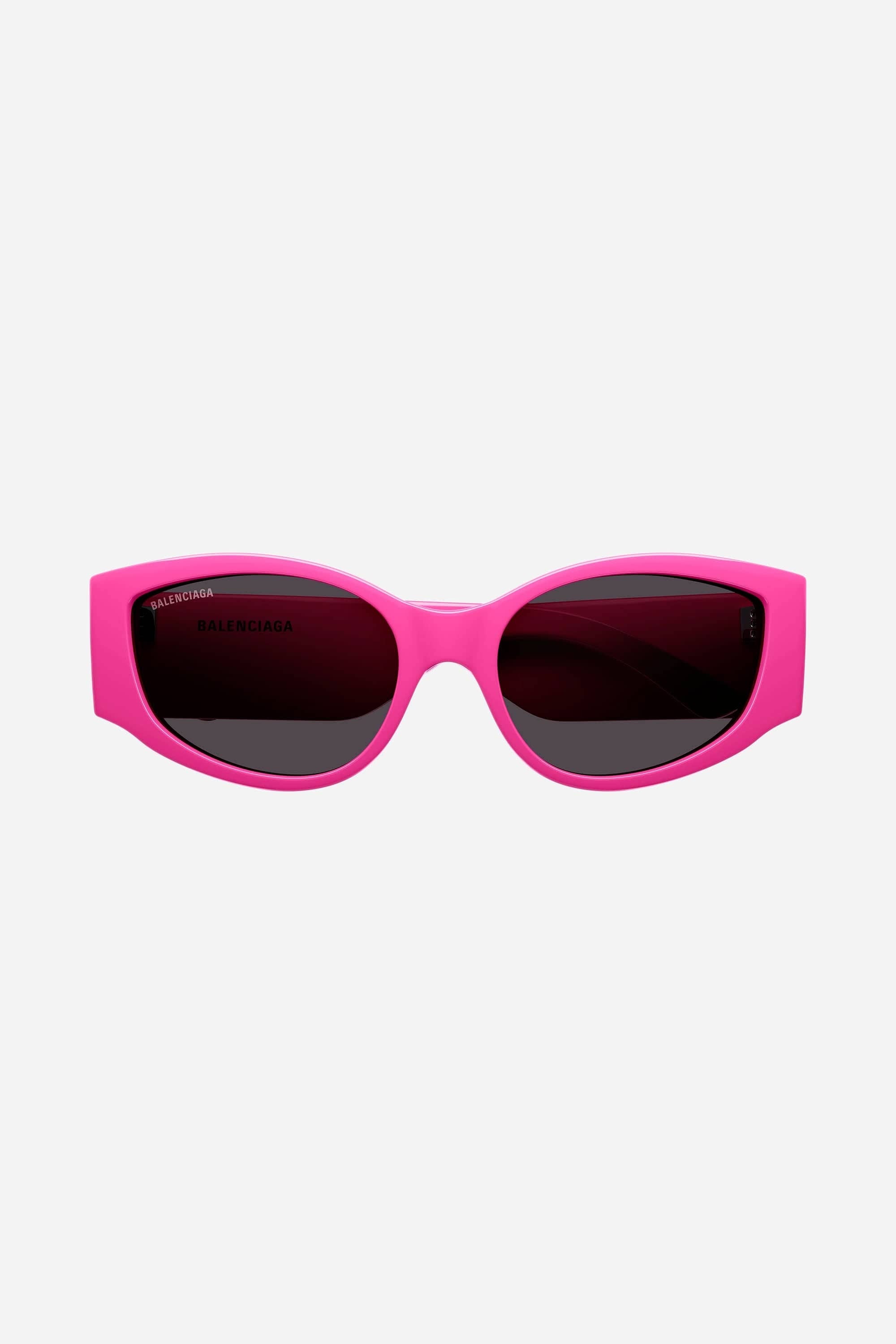 Balenciaga chunky pink sunglasses