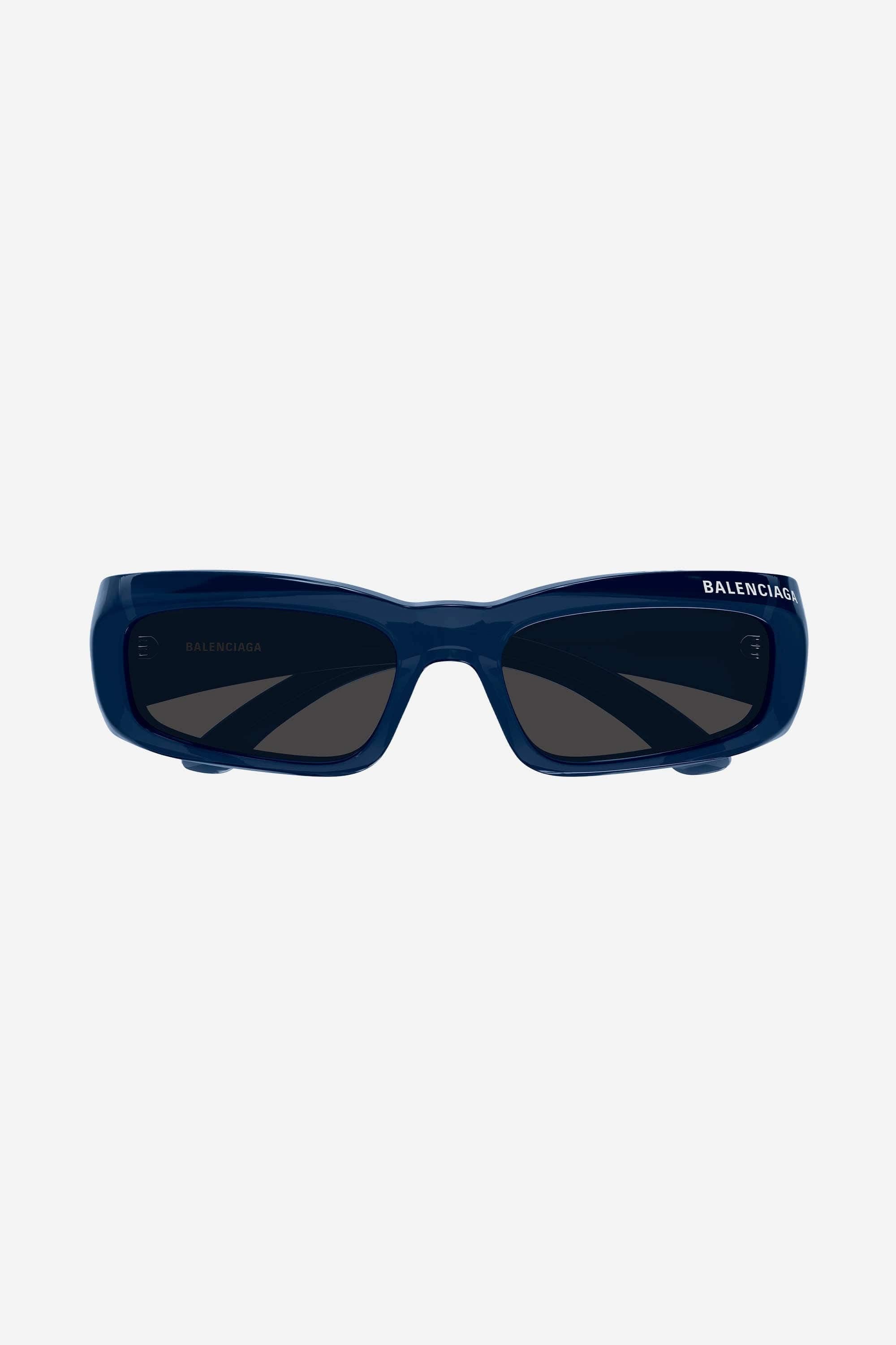 Balenciaga dark blue rectangular sunglasses