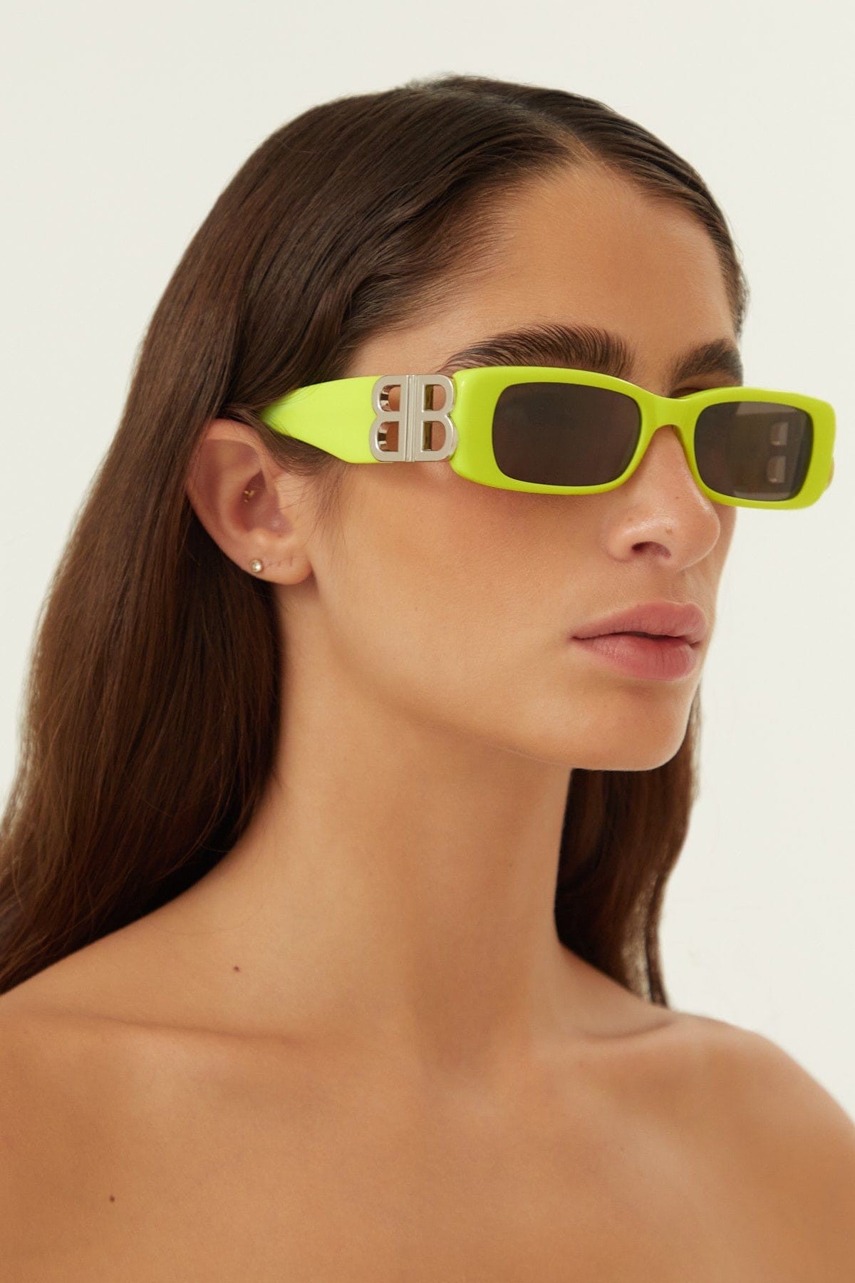 Balenciaga Dynasty micro fluor sunglasses featuring BB logo