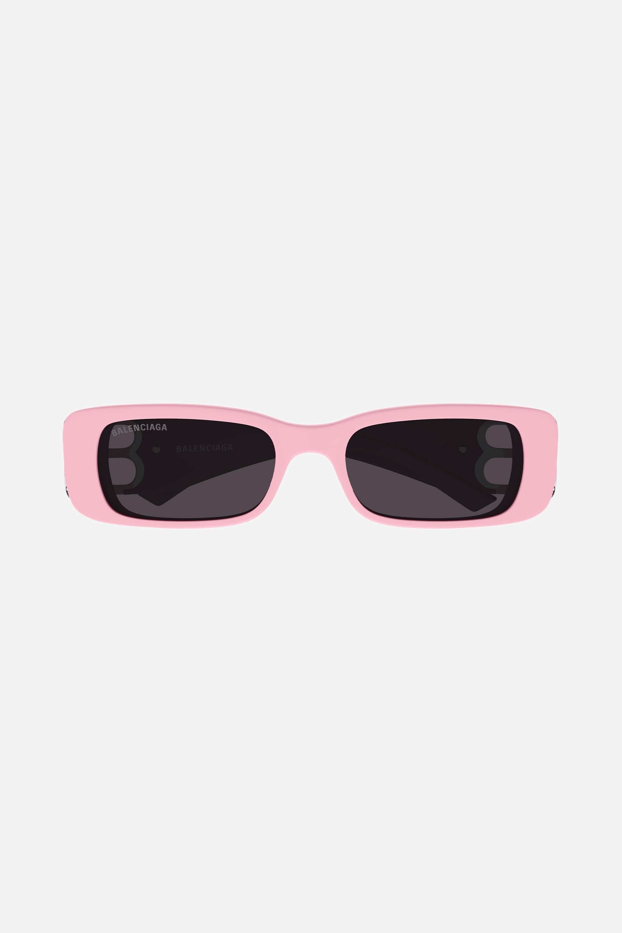 Balenciaga Dynasty pink sunglasses featuring BB logo