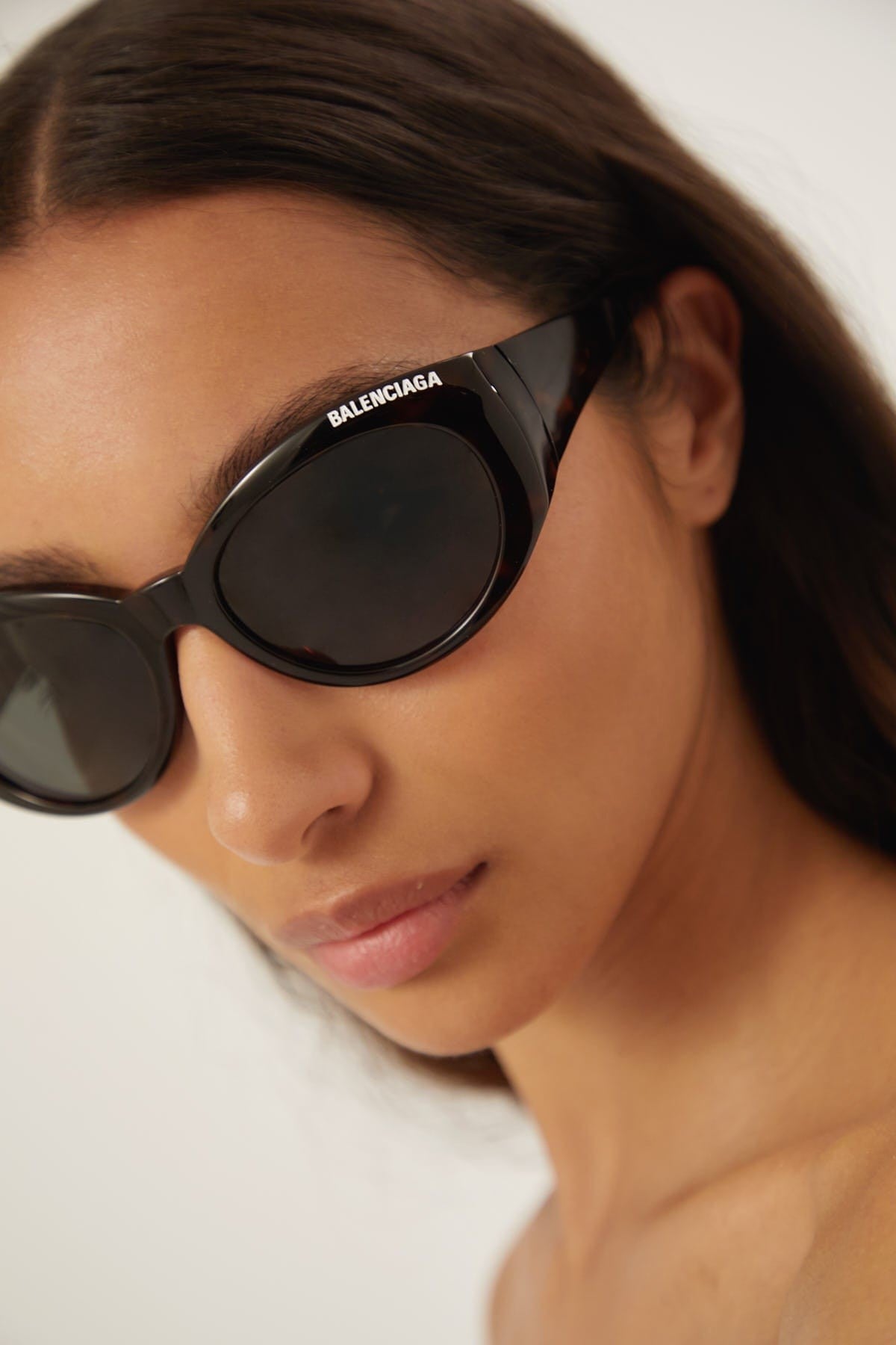 Balenciaga havana oval sunglasses