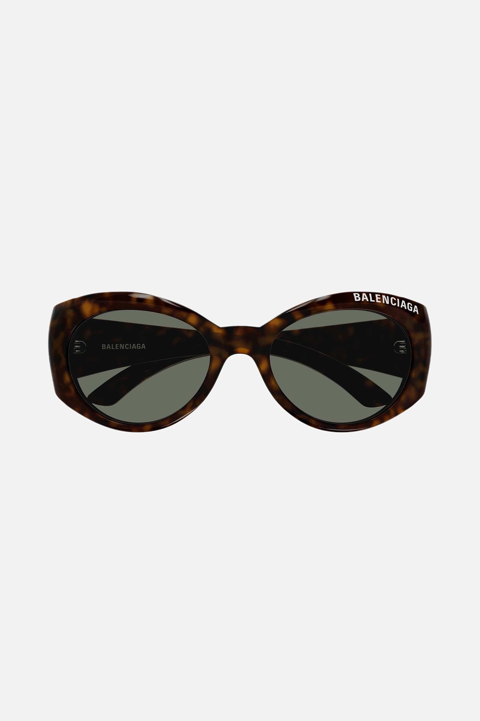 Balenciaga havana oval sunglasses