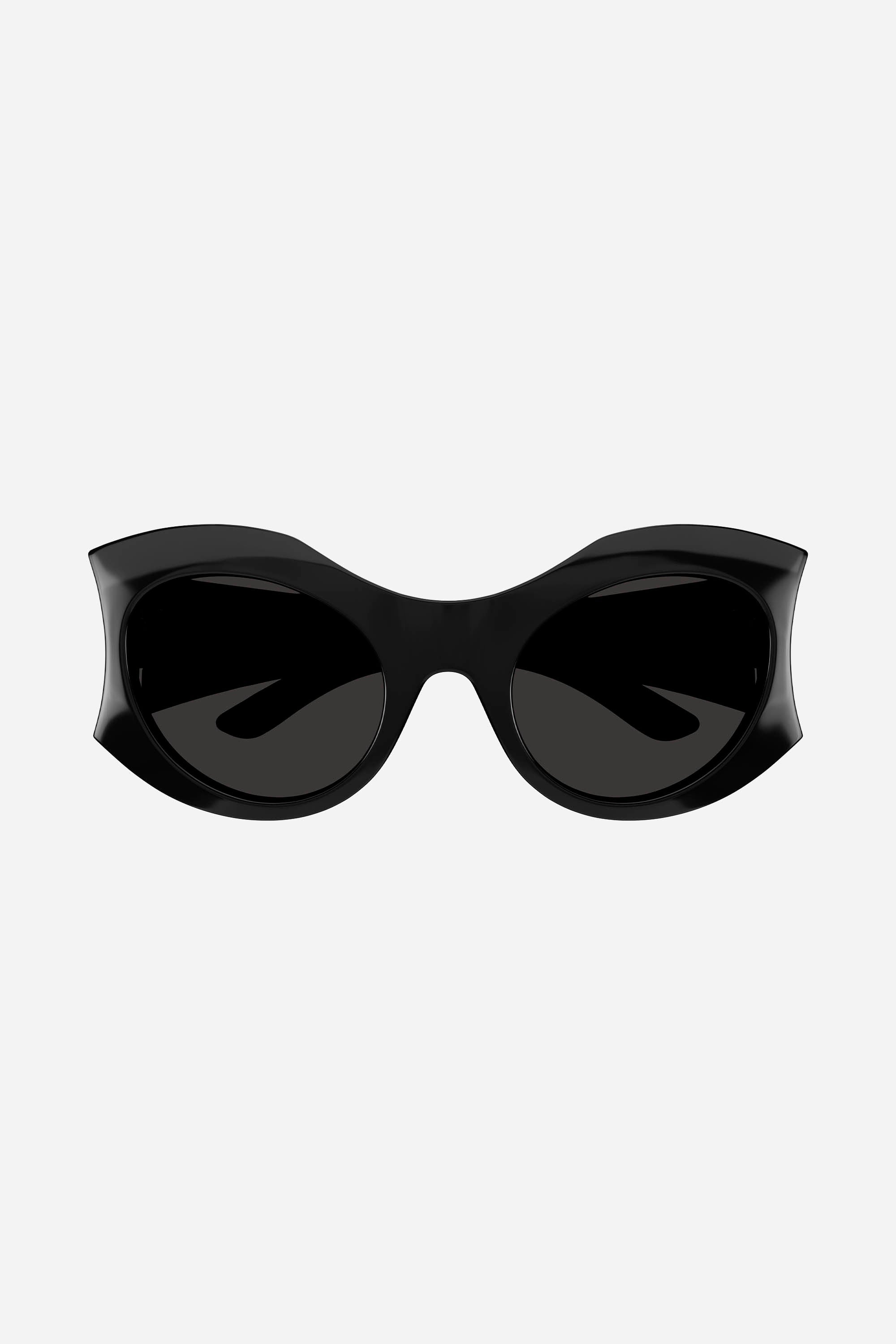 Balenciaga hourglass round sunglasses in black