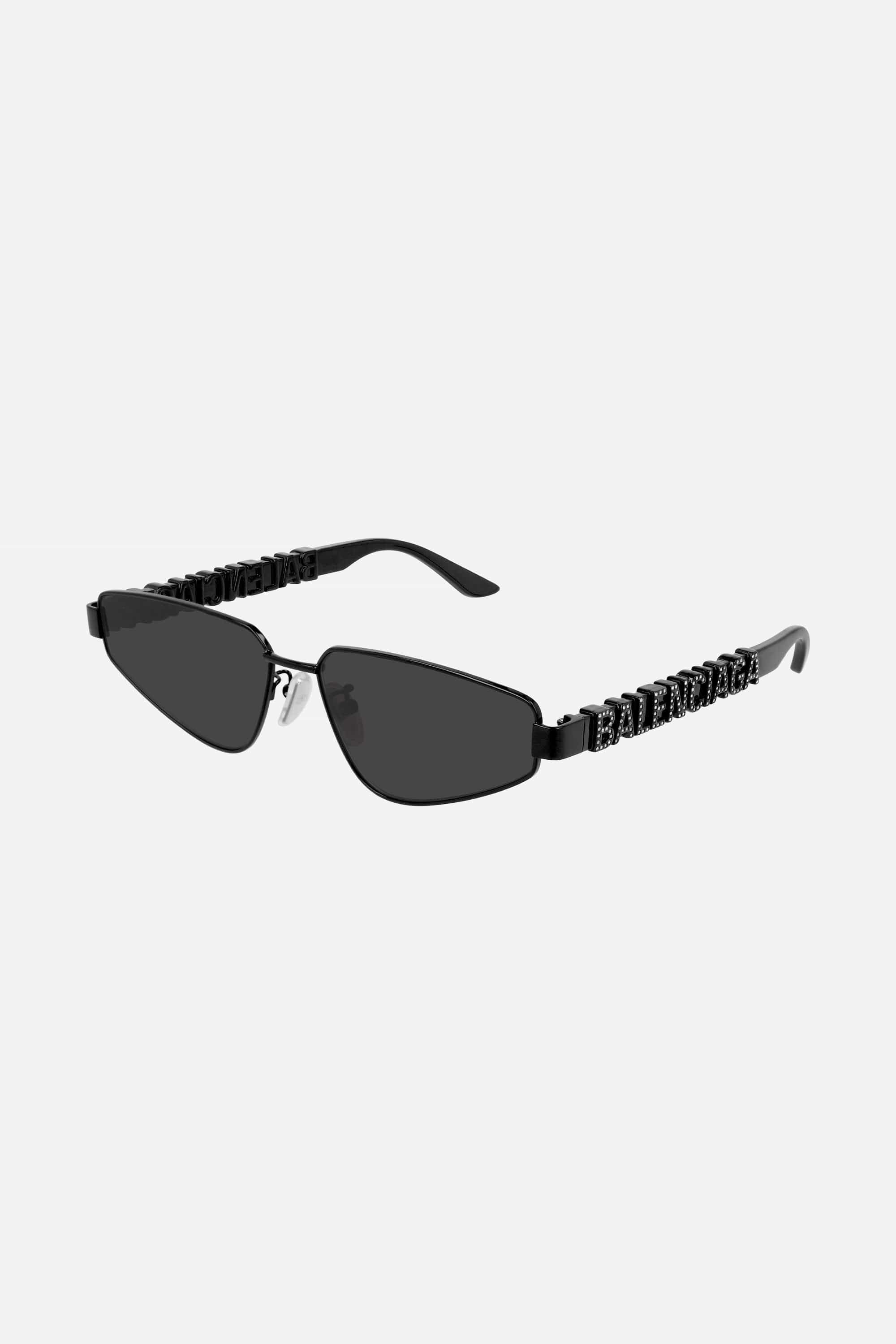 Balenciaga metal sunglasses with Swarovski logo