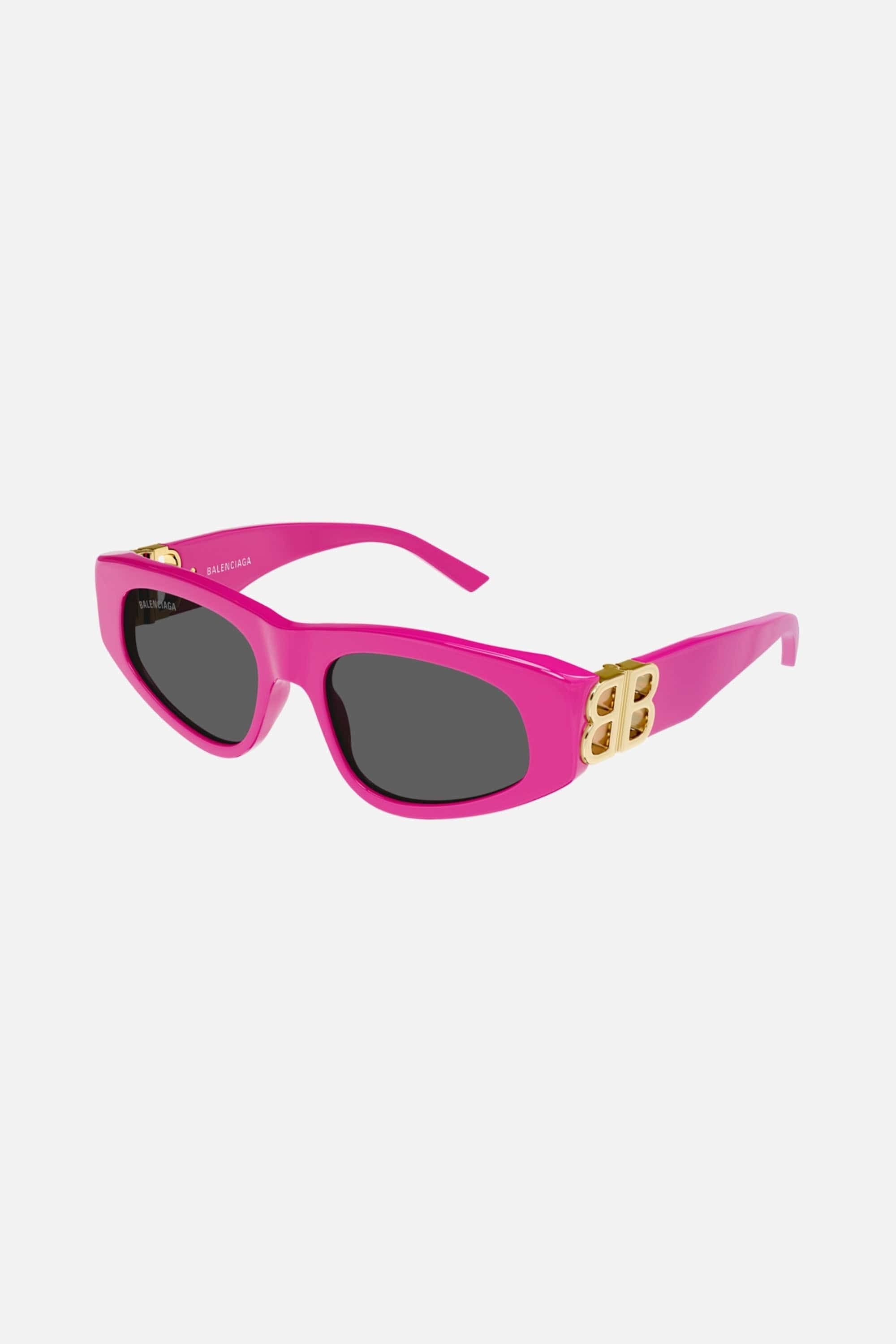 Balenciaga pink and gold cat-eye BB sunglasses