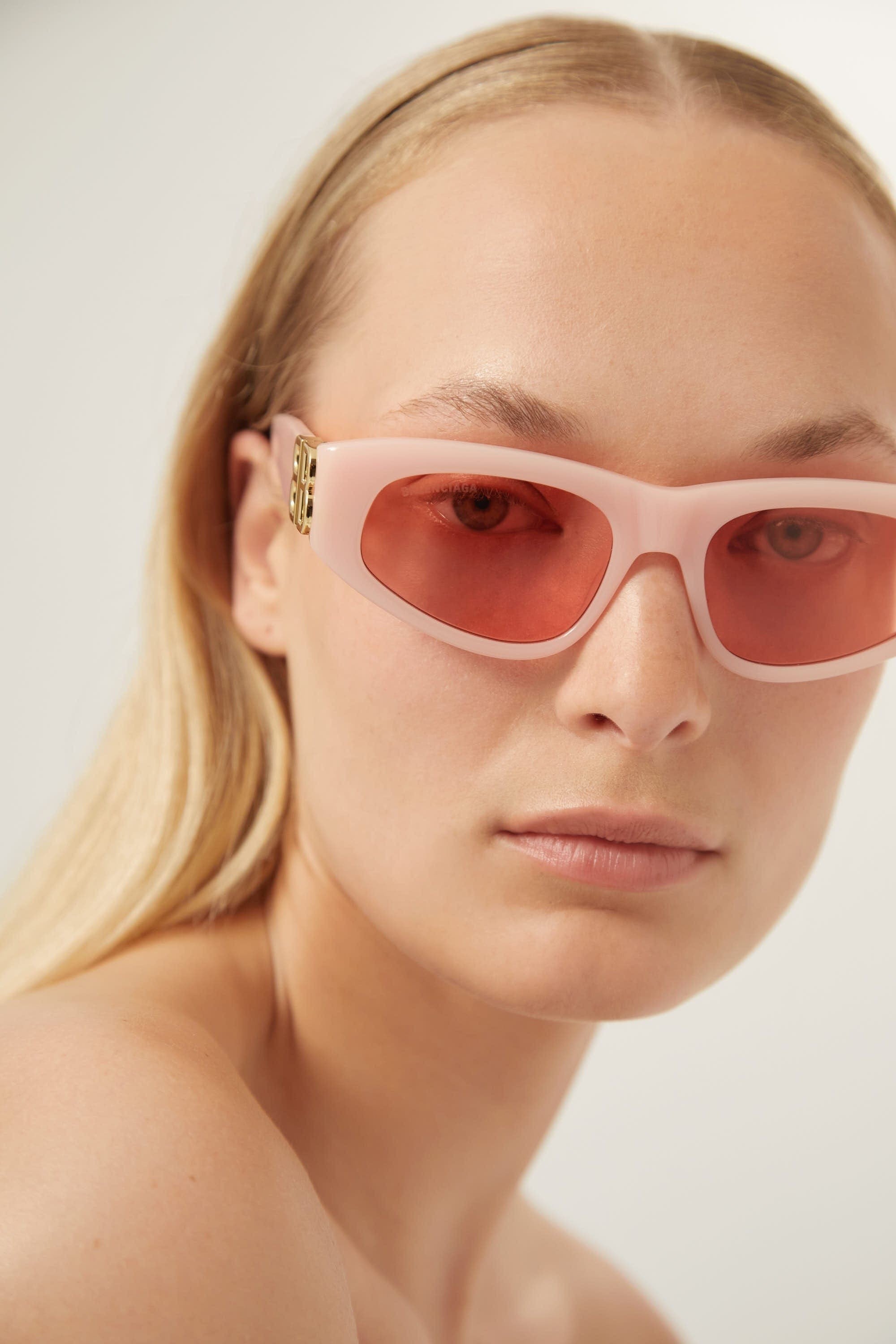 Balenciaga pink cat-eye BB sunglasses