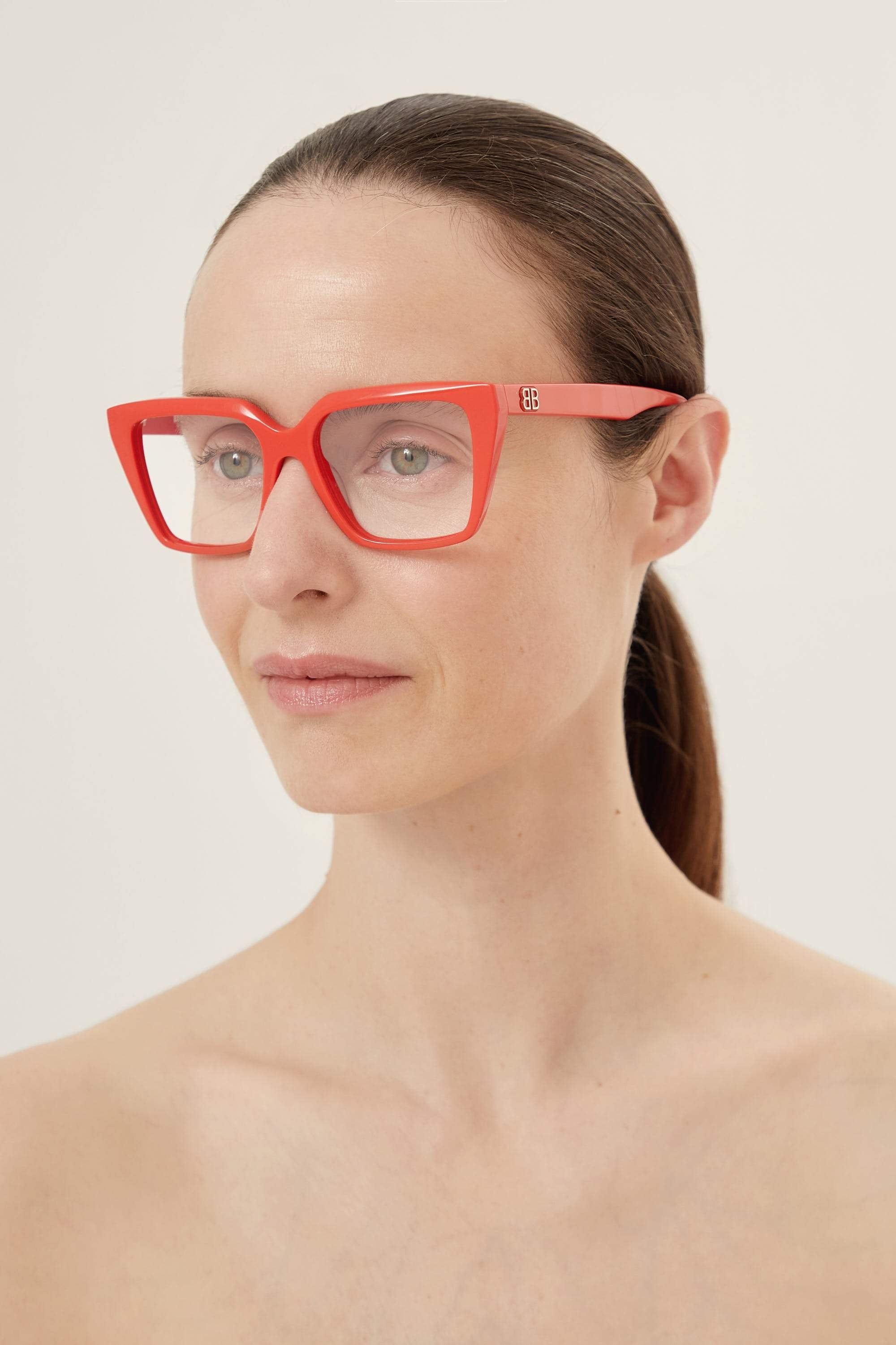 Balenciaga red cat eye frame