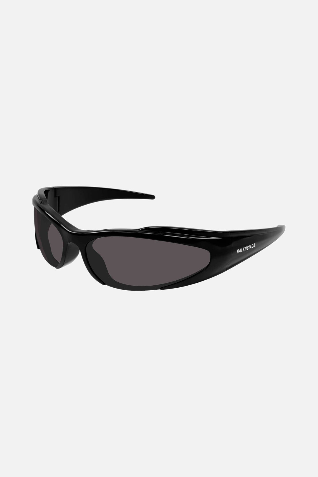 Balenciaga reverse Xpander wrap rectangle black sporty sunglasses