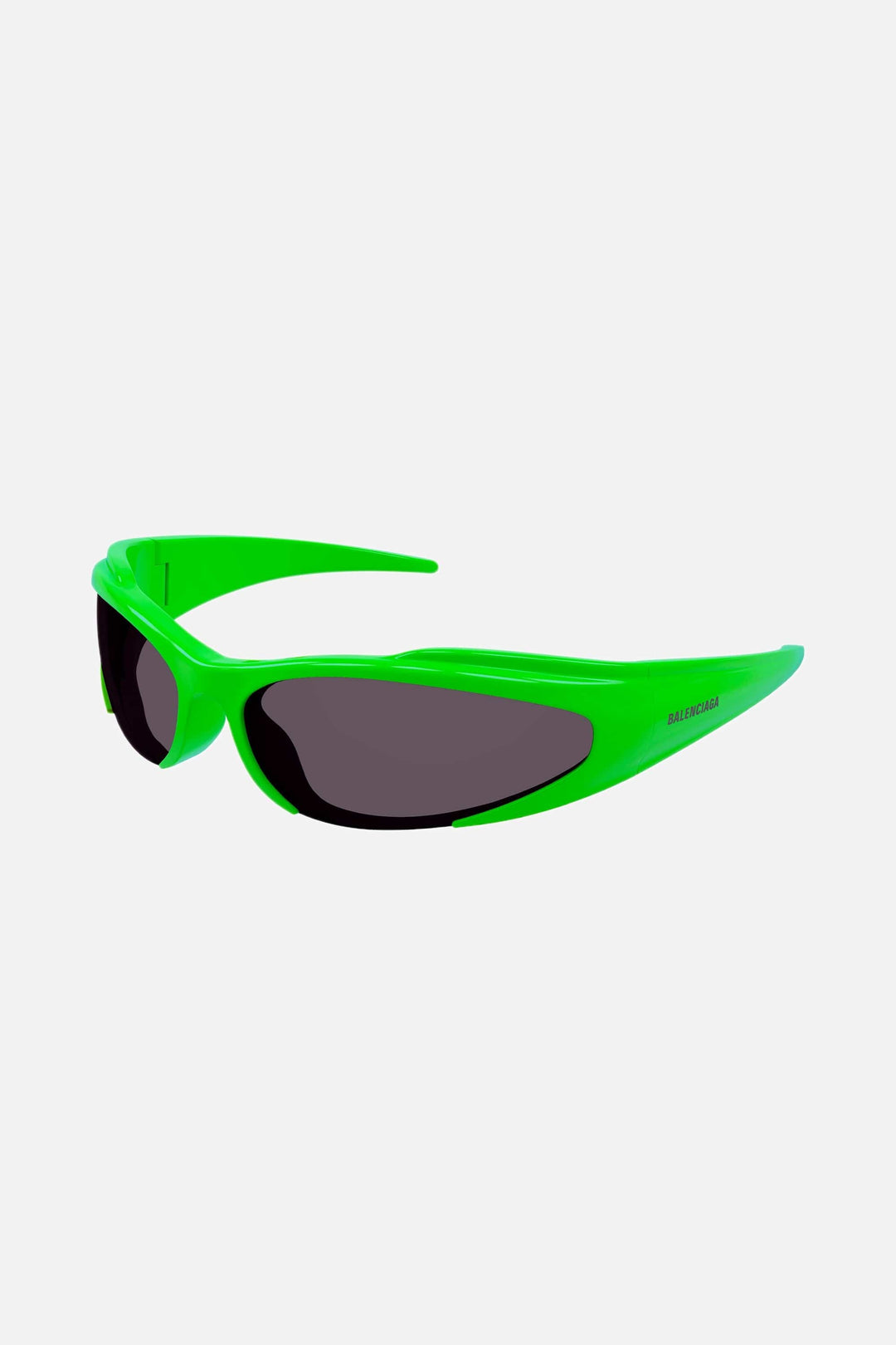 Balenciaga reverse Xpander wrap rectangle green sporty sunglasses