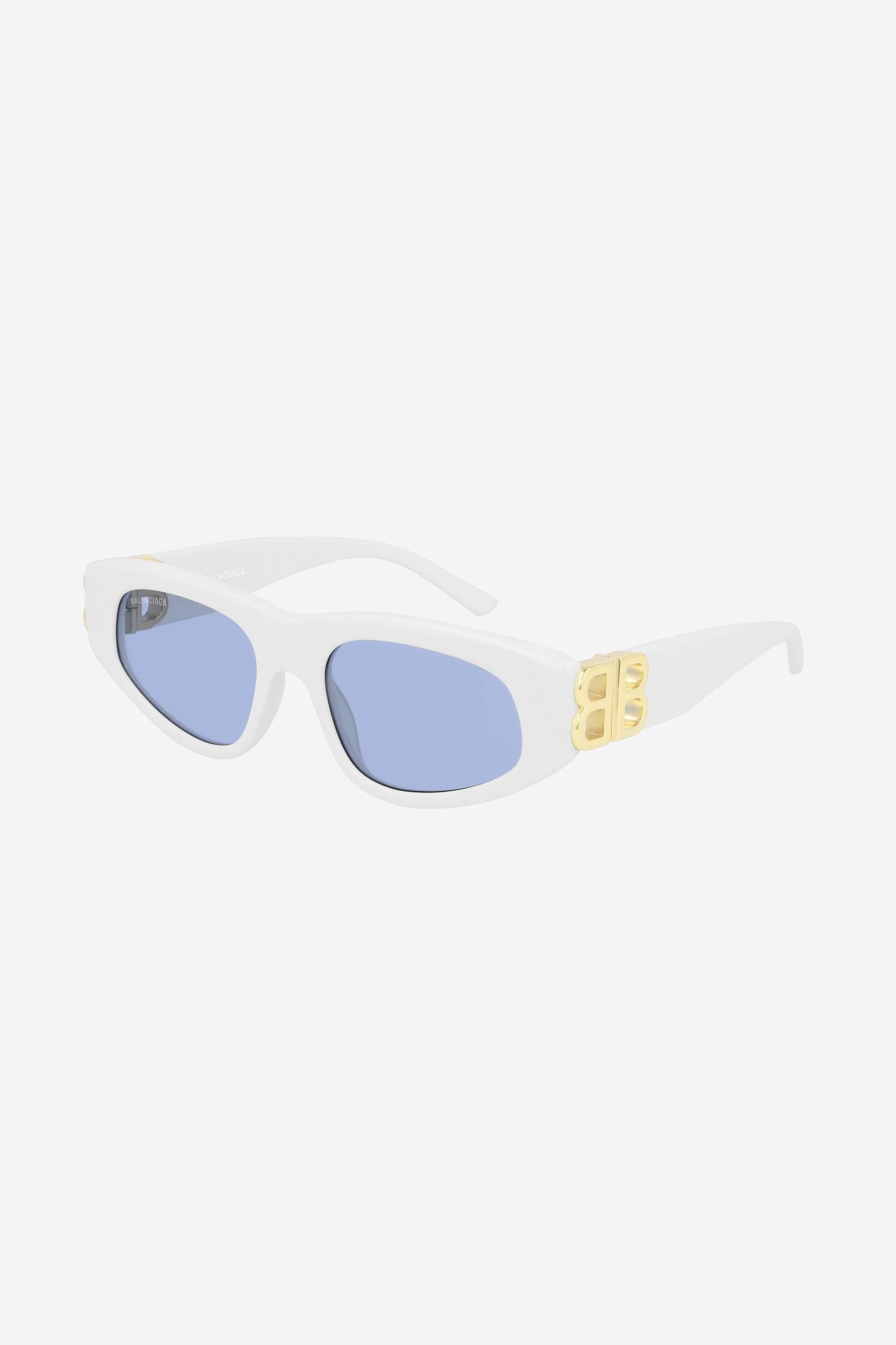 Balenciaga white cat-eye BB sunglasses