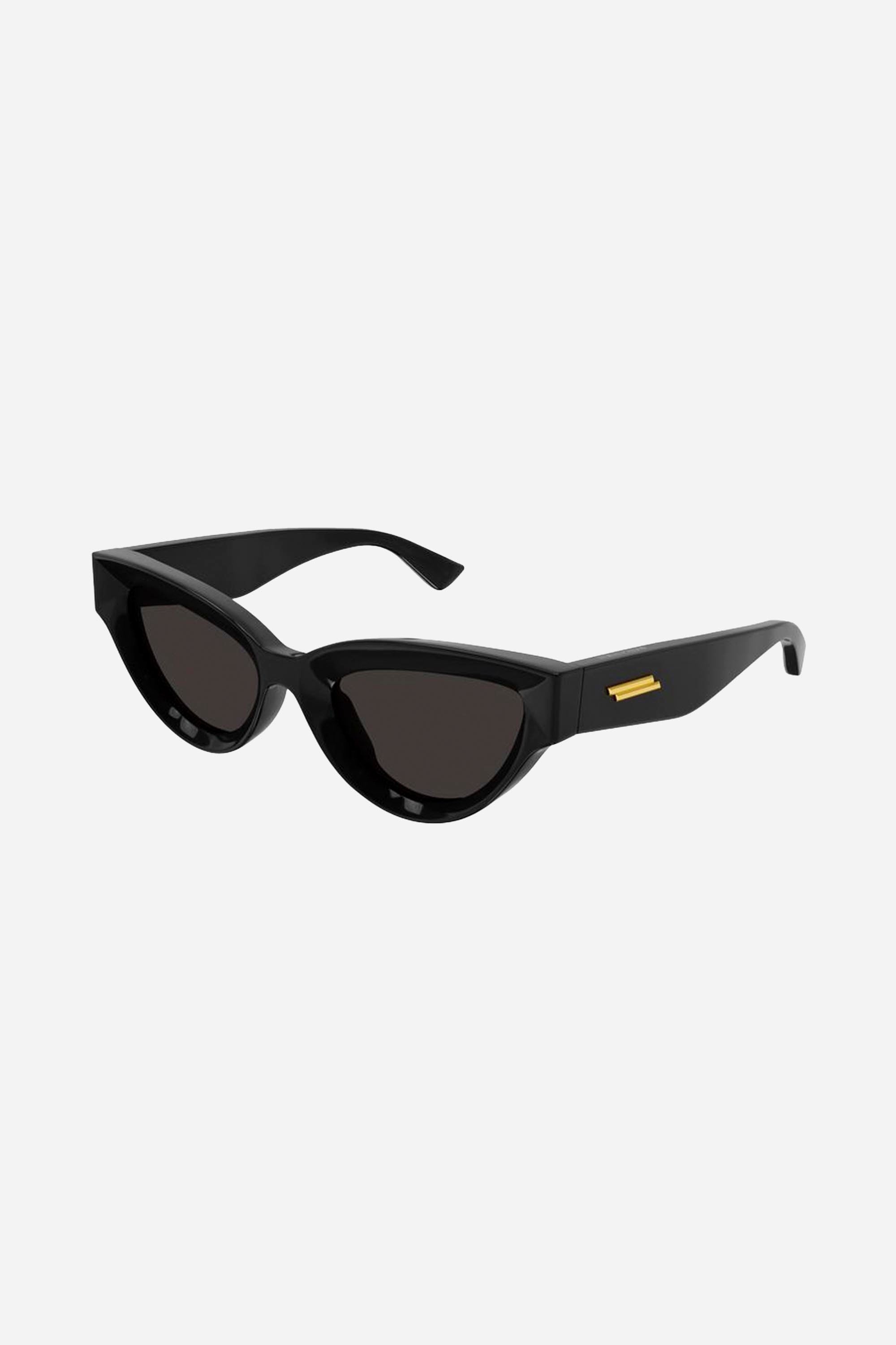 Bottega Veneta angular black sunglasses