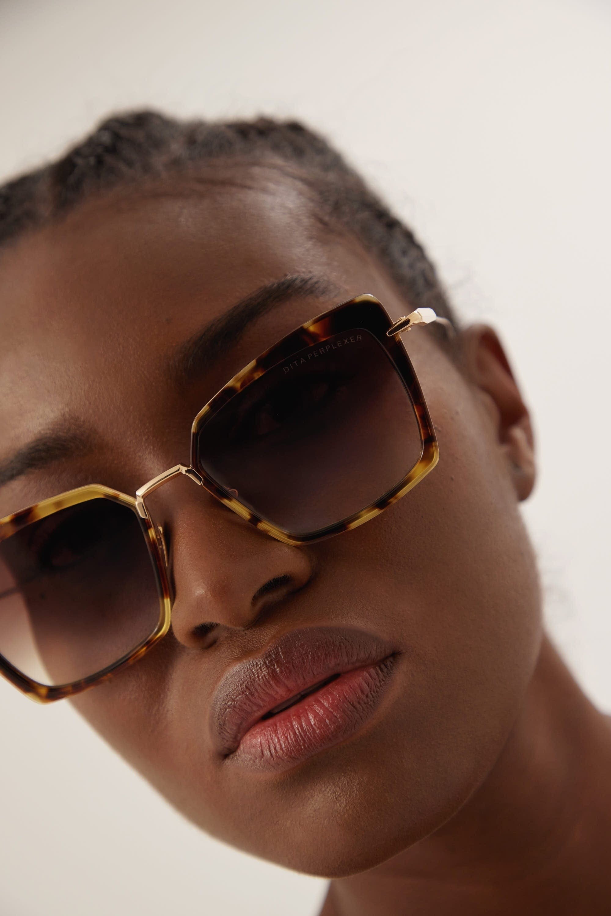 Dita PERPLEXER havana and gold cat-eye sunglasses