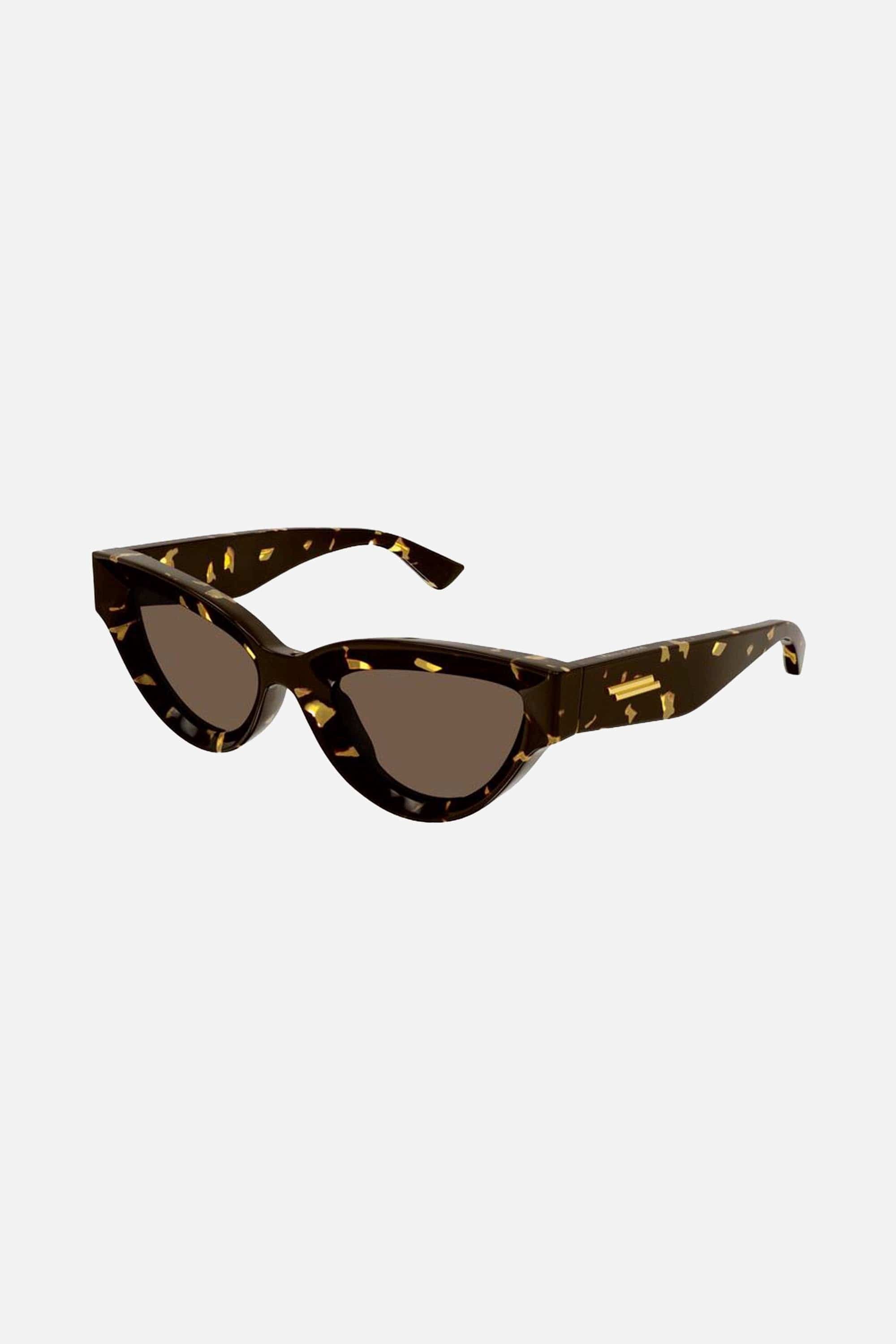 Bottega Veneta angular havana sunglasses