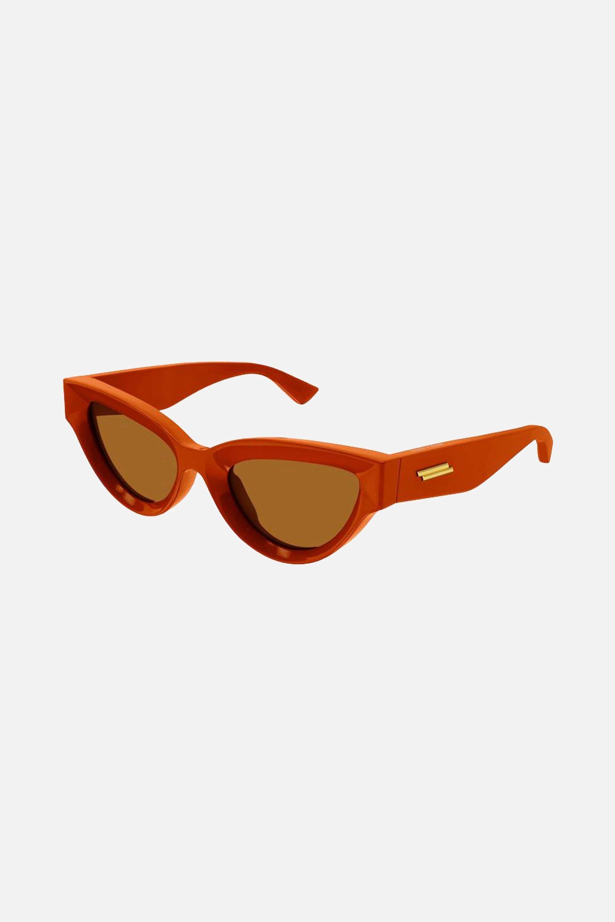 Bottega Veneta angular orange sunglasses