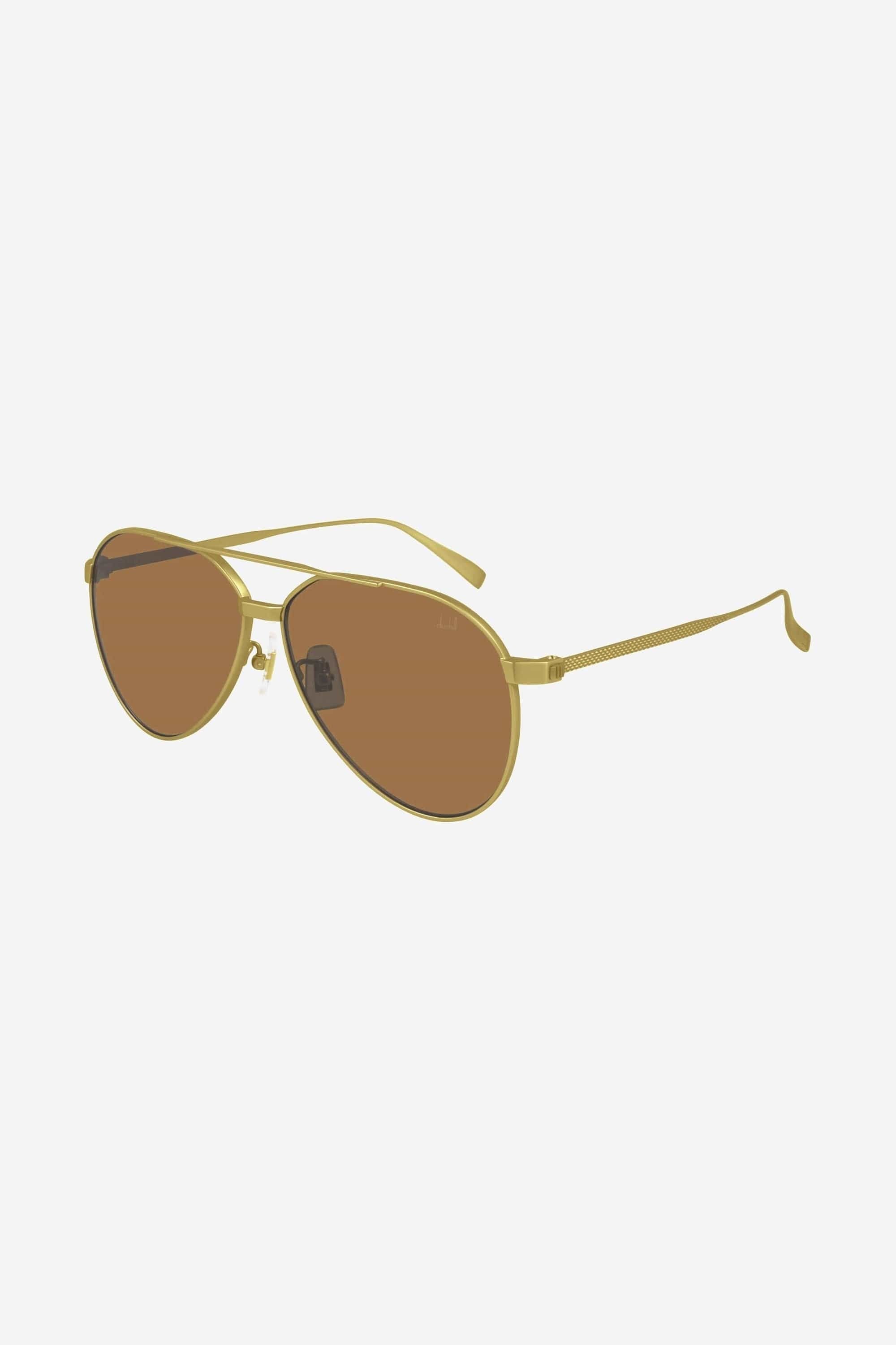 Dunhill pilot gold brown titanium sunglasses