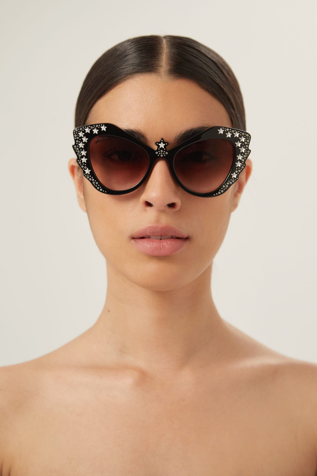 Gucci cat-eye oversized sunglasses with Swarovski