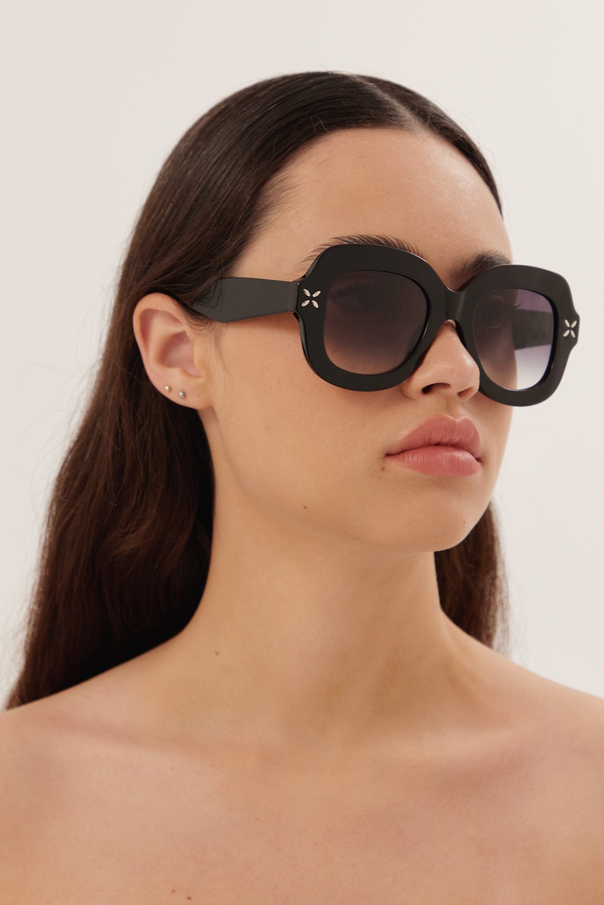 Alaia black oversize squared sunglasses