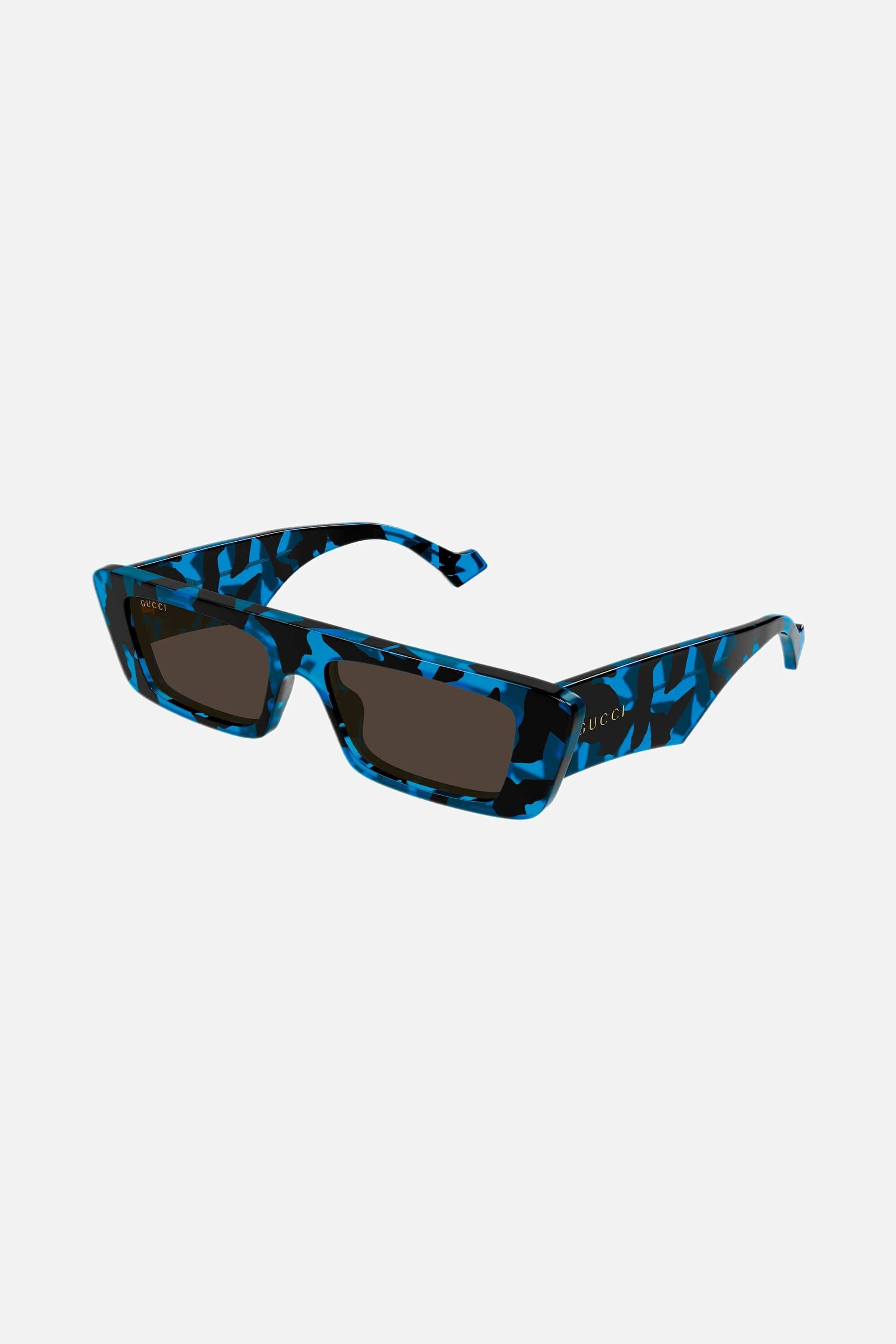 Gucci micro flat top blue sunglasses