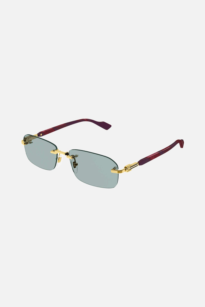 小物 00s archive GUCCI sunglasses rimless y2k NEW VINTAGE GUCCI GG1676 PURPLE SEMI RIMLESS SUNGLASSES