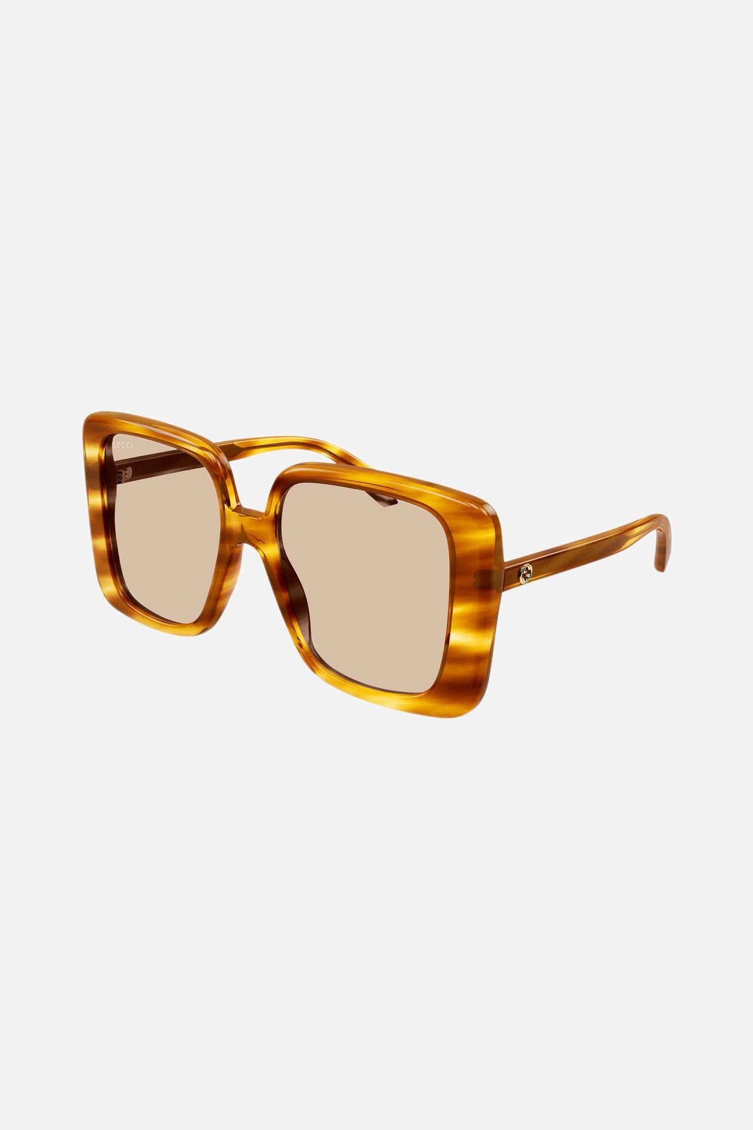 Gucci Oversize Squared Femenine Havana Sunglasses