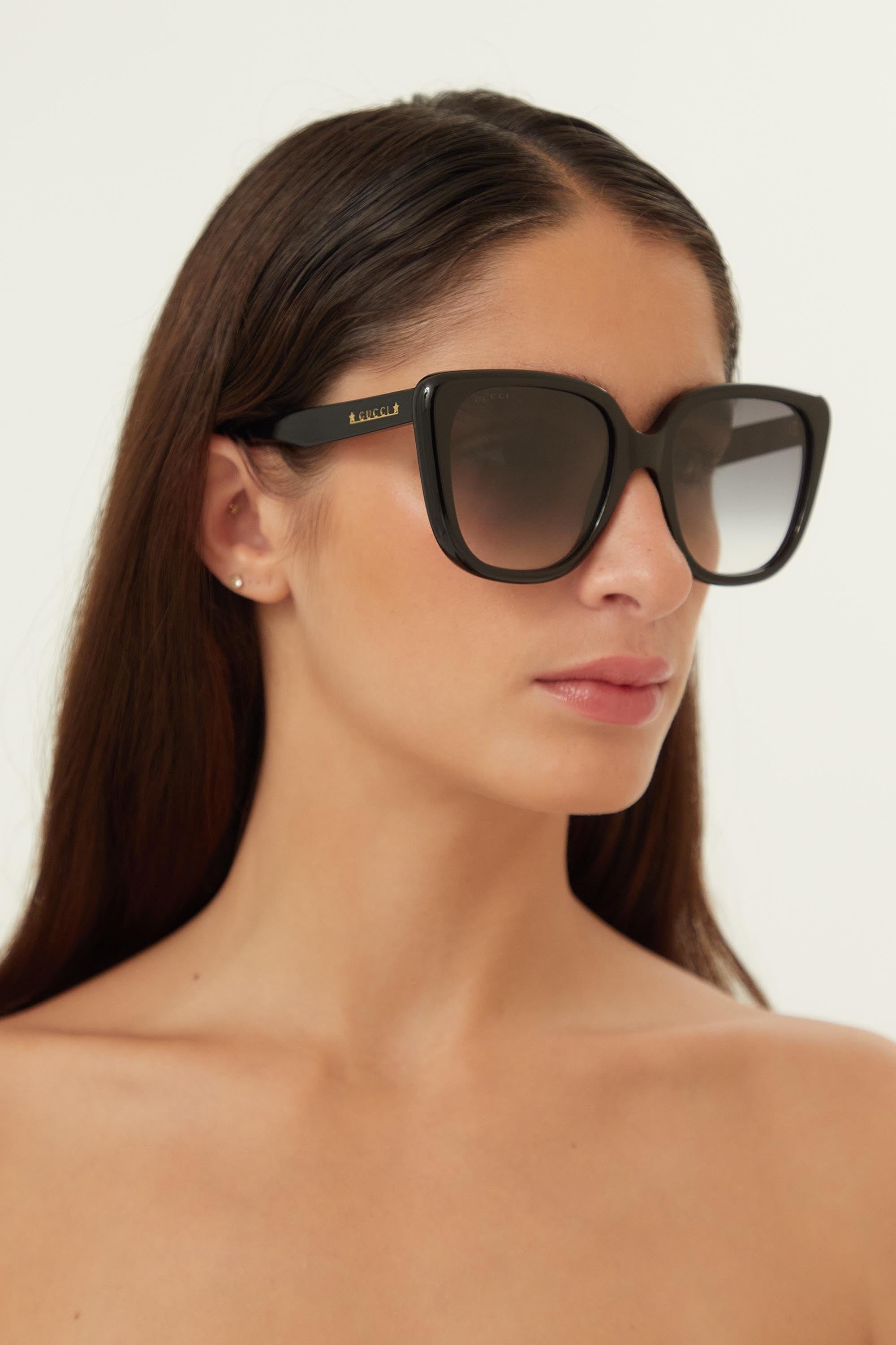 Gucci oversized cat eye black sunglasses