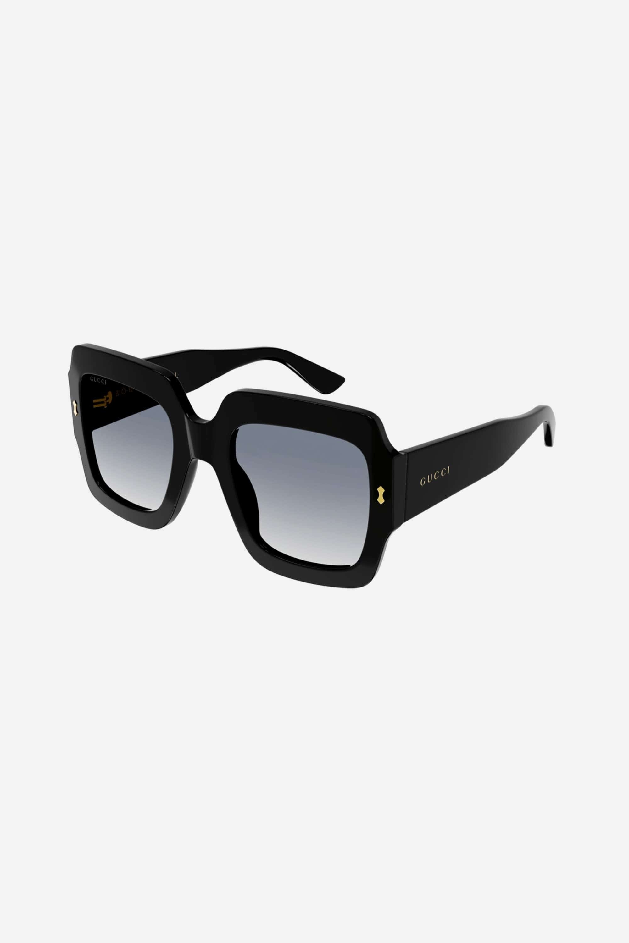 Gucci oversized squared sustainable black sunglasses