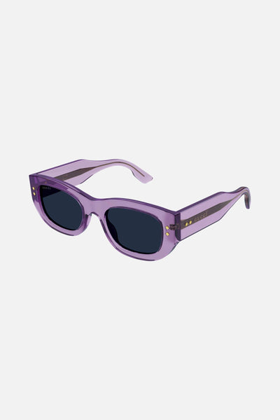 ● GUCCI ● サングラス Transparent Purple / Violet / 49mm NEW GUCCI Purple Violet Transparent Frame W/Violet Lens Cat
