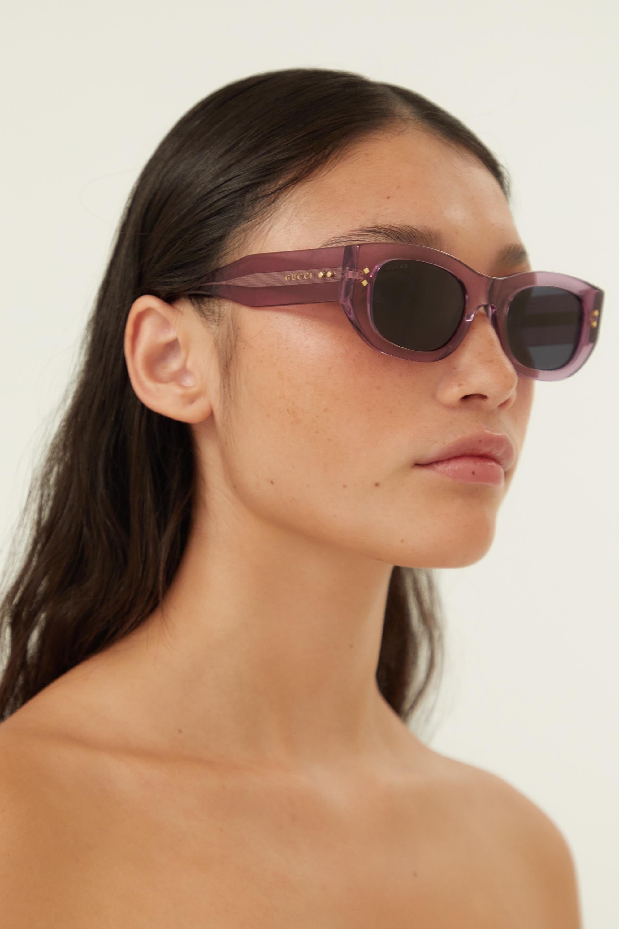 Gucci purple bold sunglasses