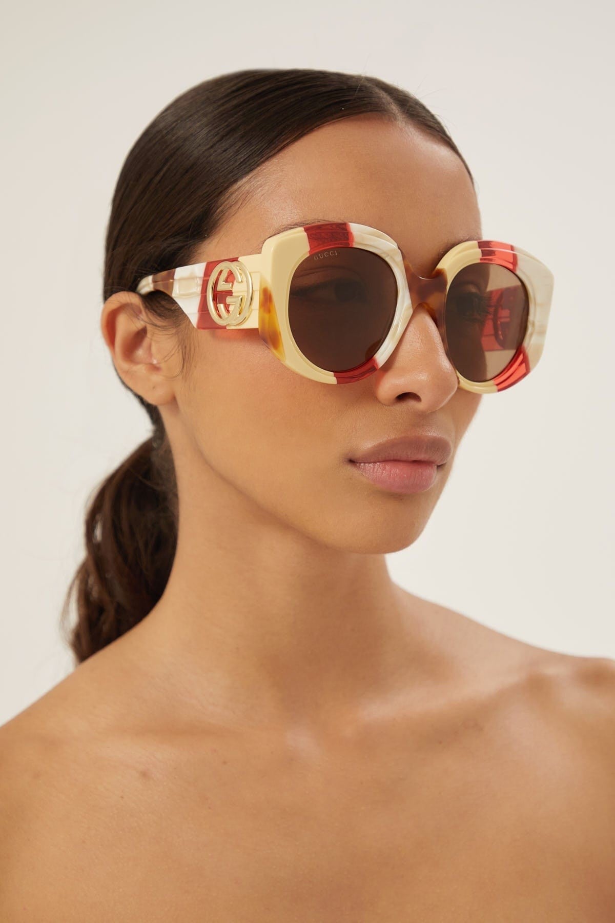 Gucci round bold multicolor sunglasses