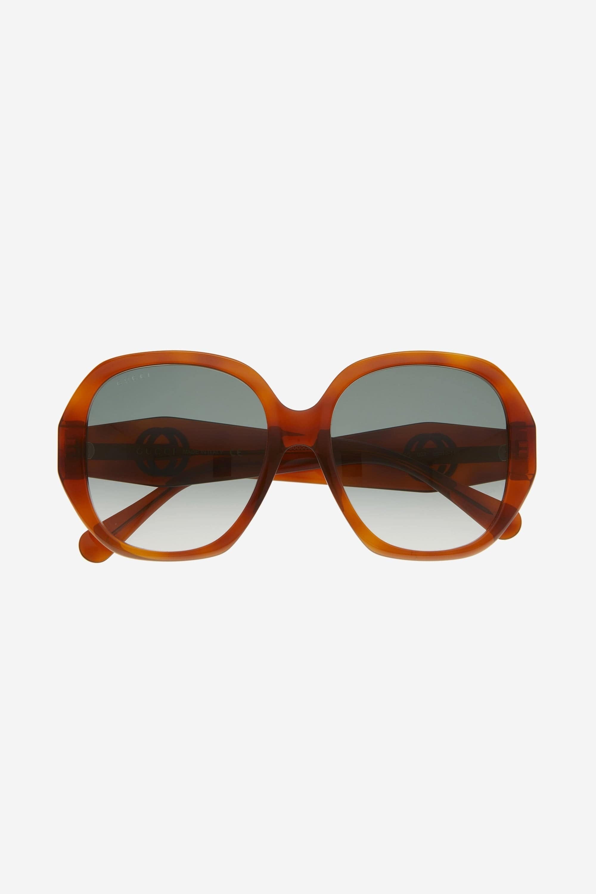 Gucci round light havana sunglasses