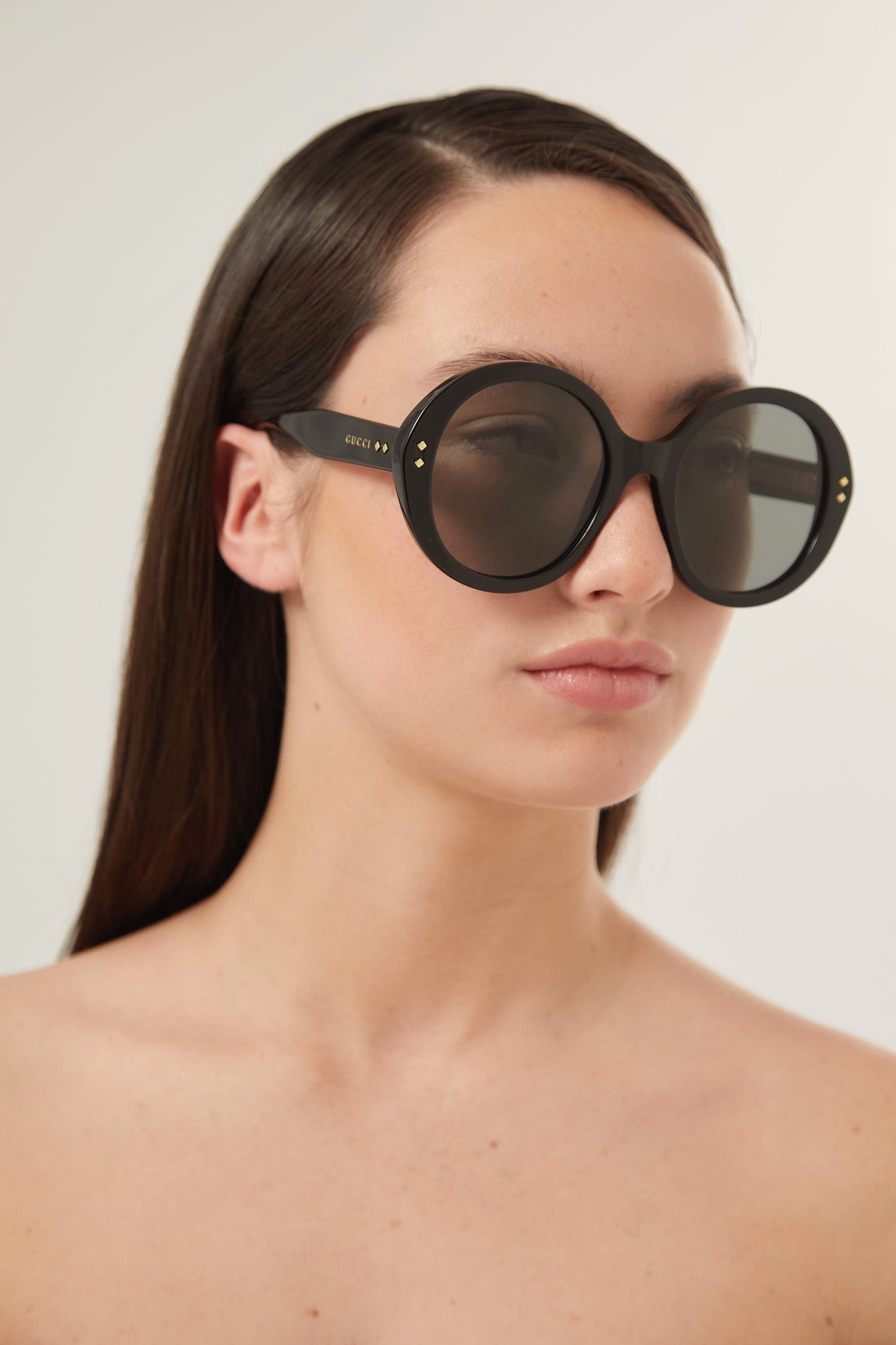 Gucci round style black sunglasses