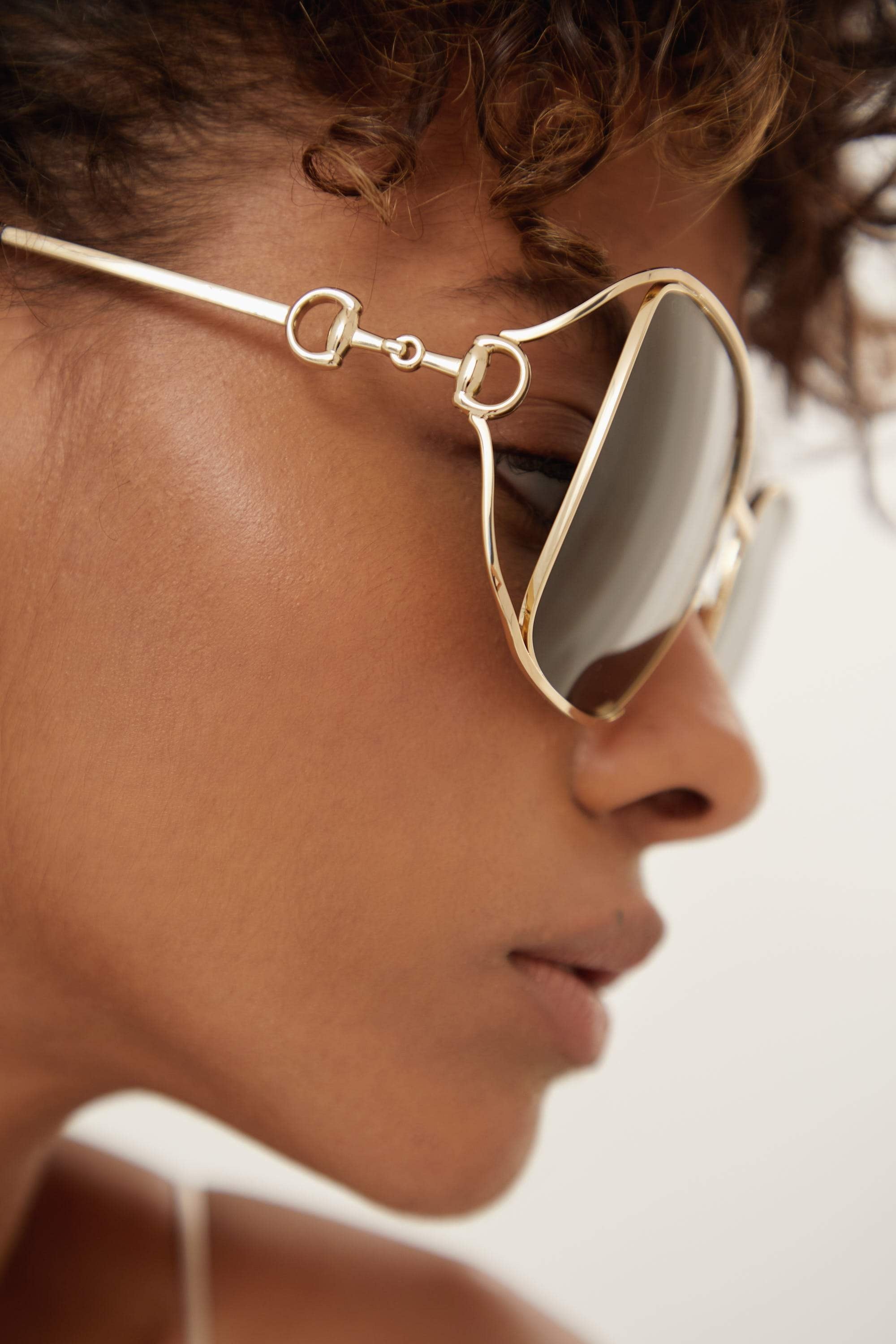 Gucci squared with fork detail sunglasses