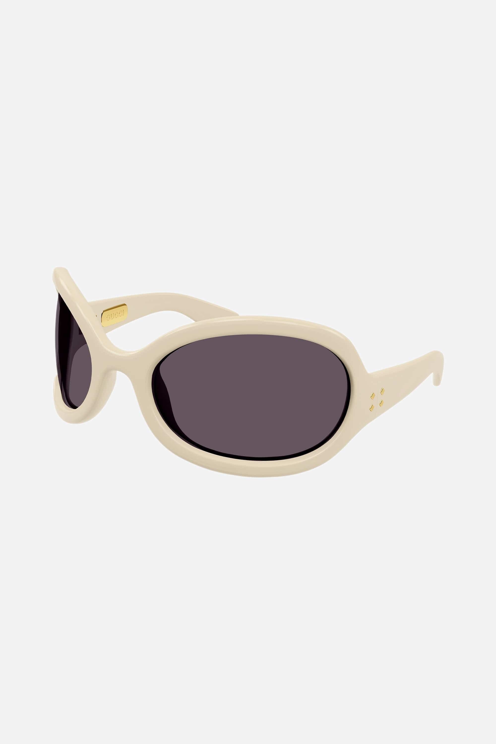 Gucci wrap around ivory sunglasses