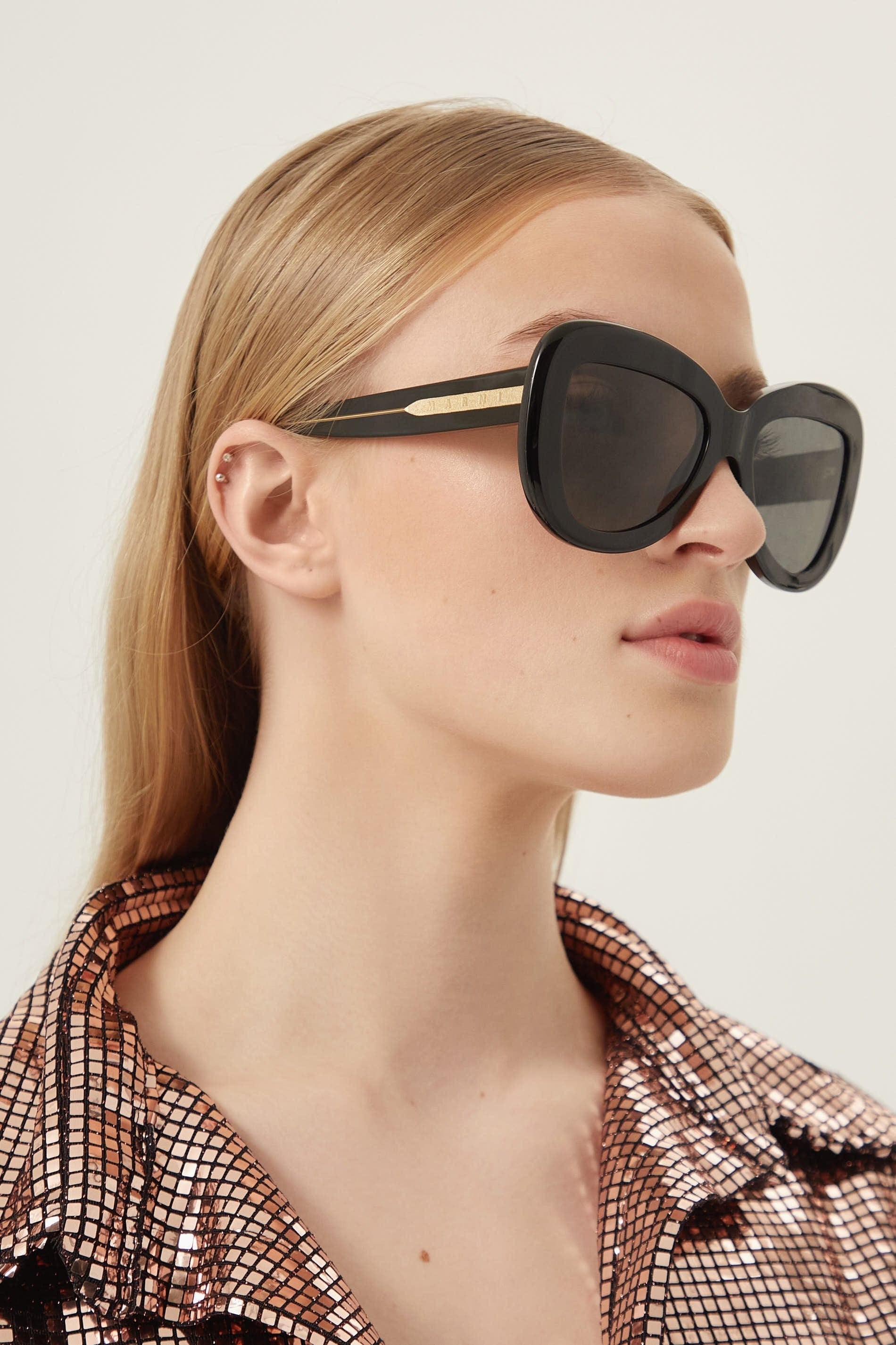 Marni butterfly black sunglasses