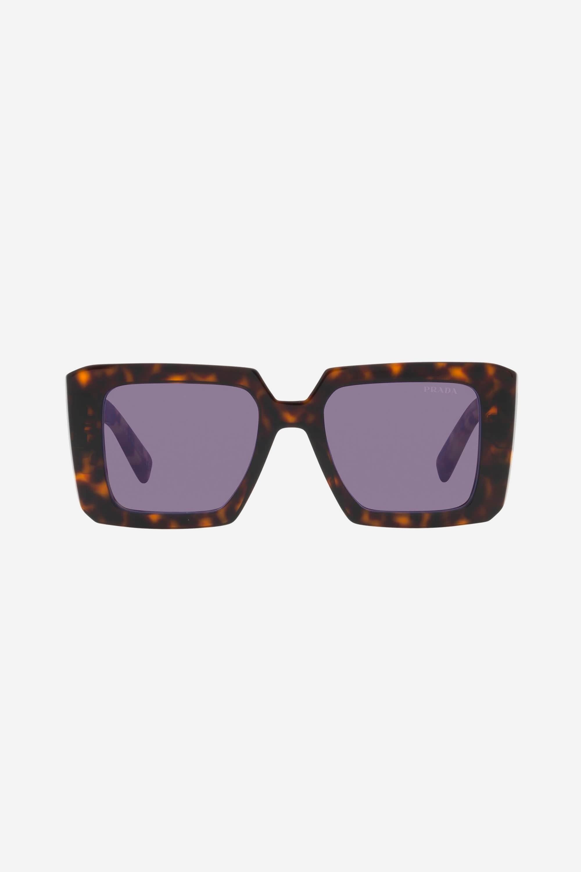 Prada squared colored havana sunglasses