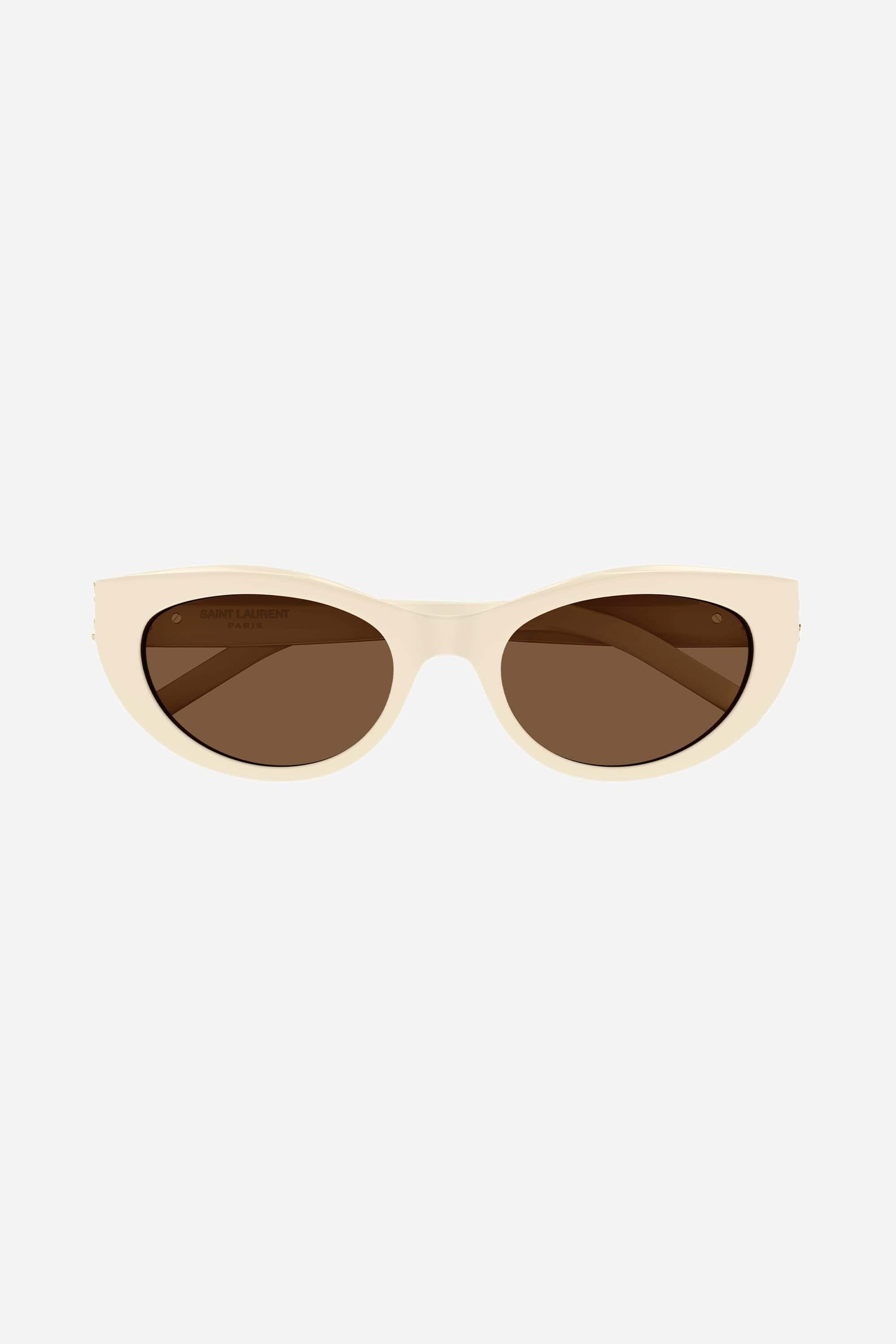 Saint Laurent almond cream acetate sunglasses