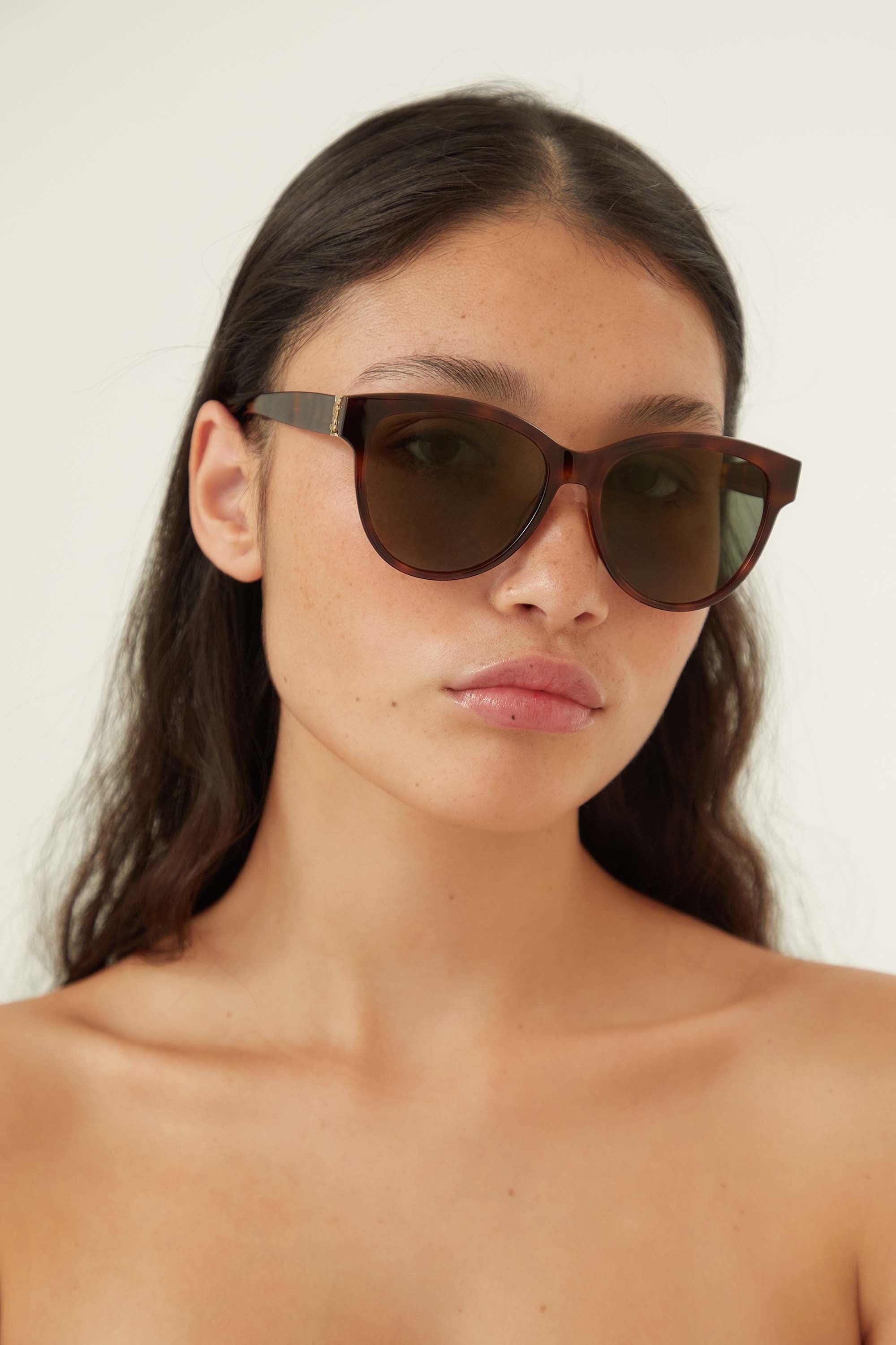 Saint Laurent cat eye YSL havana sunglasses