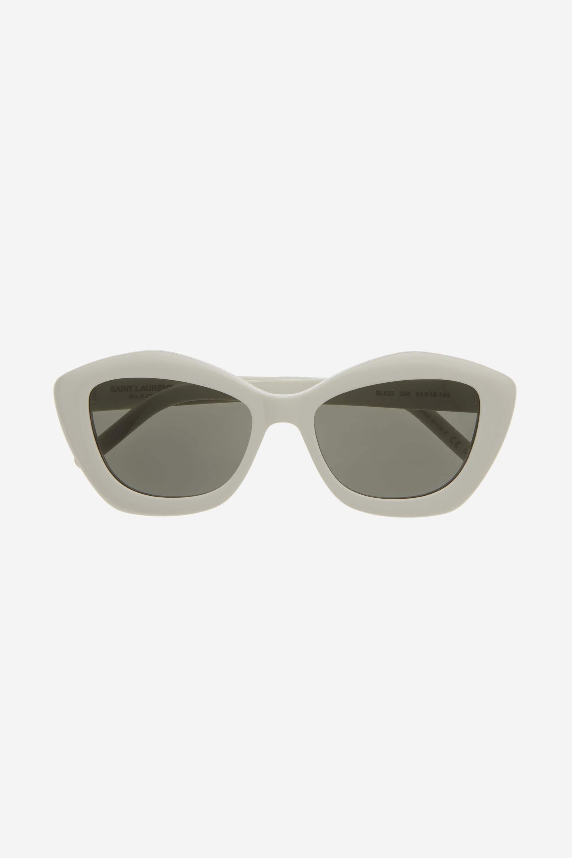 Saint Laurent geometric cat-eye ivory sunglasses