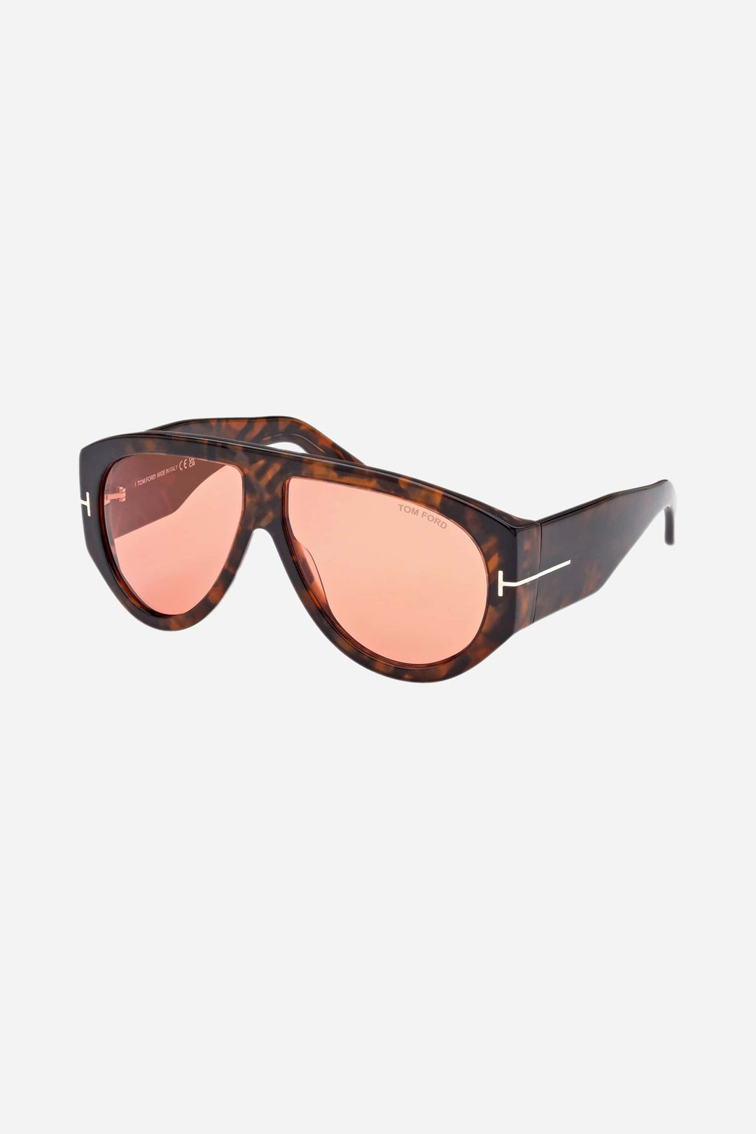 Tom Ford Bronson dark havana pilot sunglasses