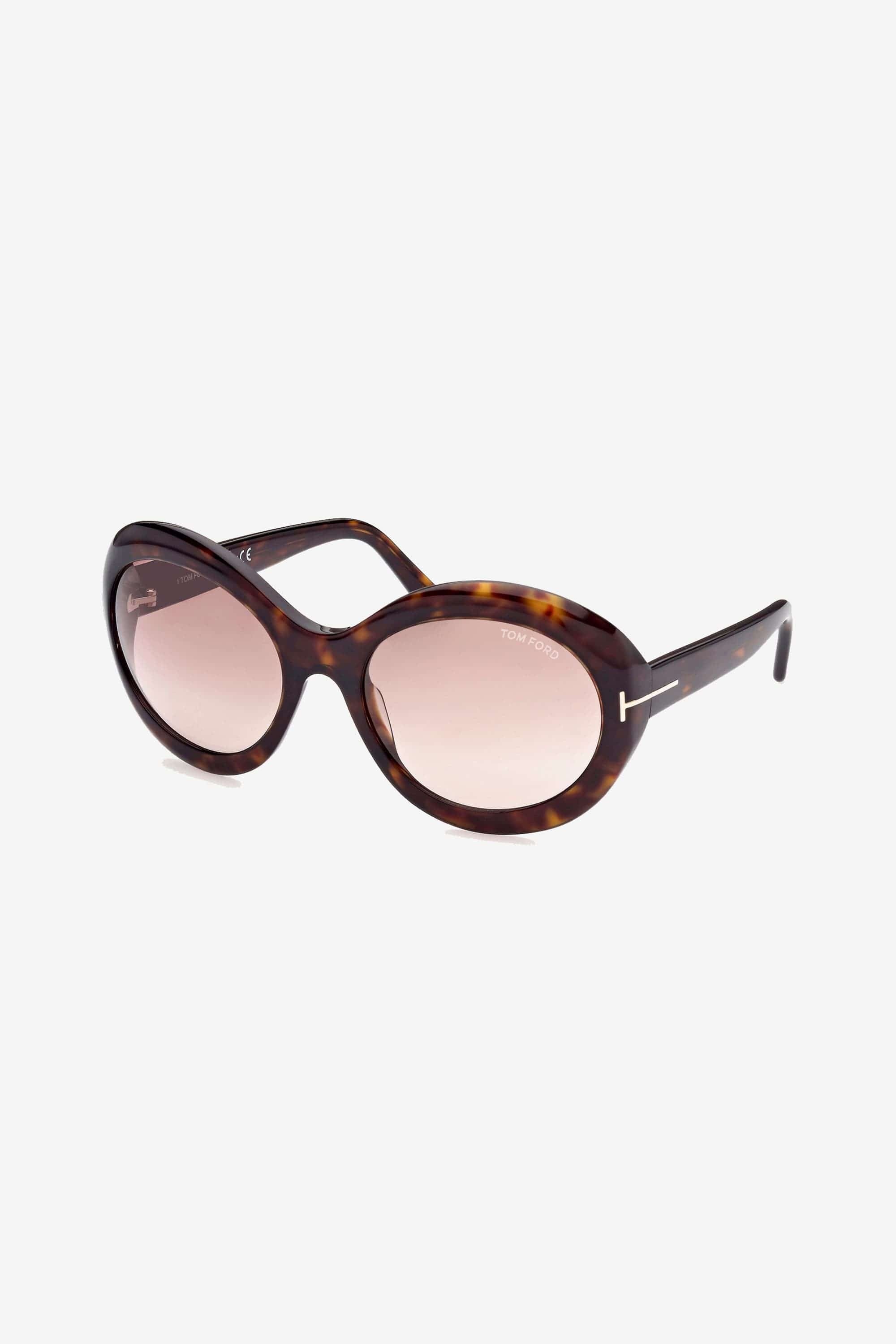 Tom Ford havana round sunglasses