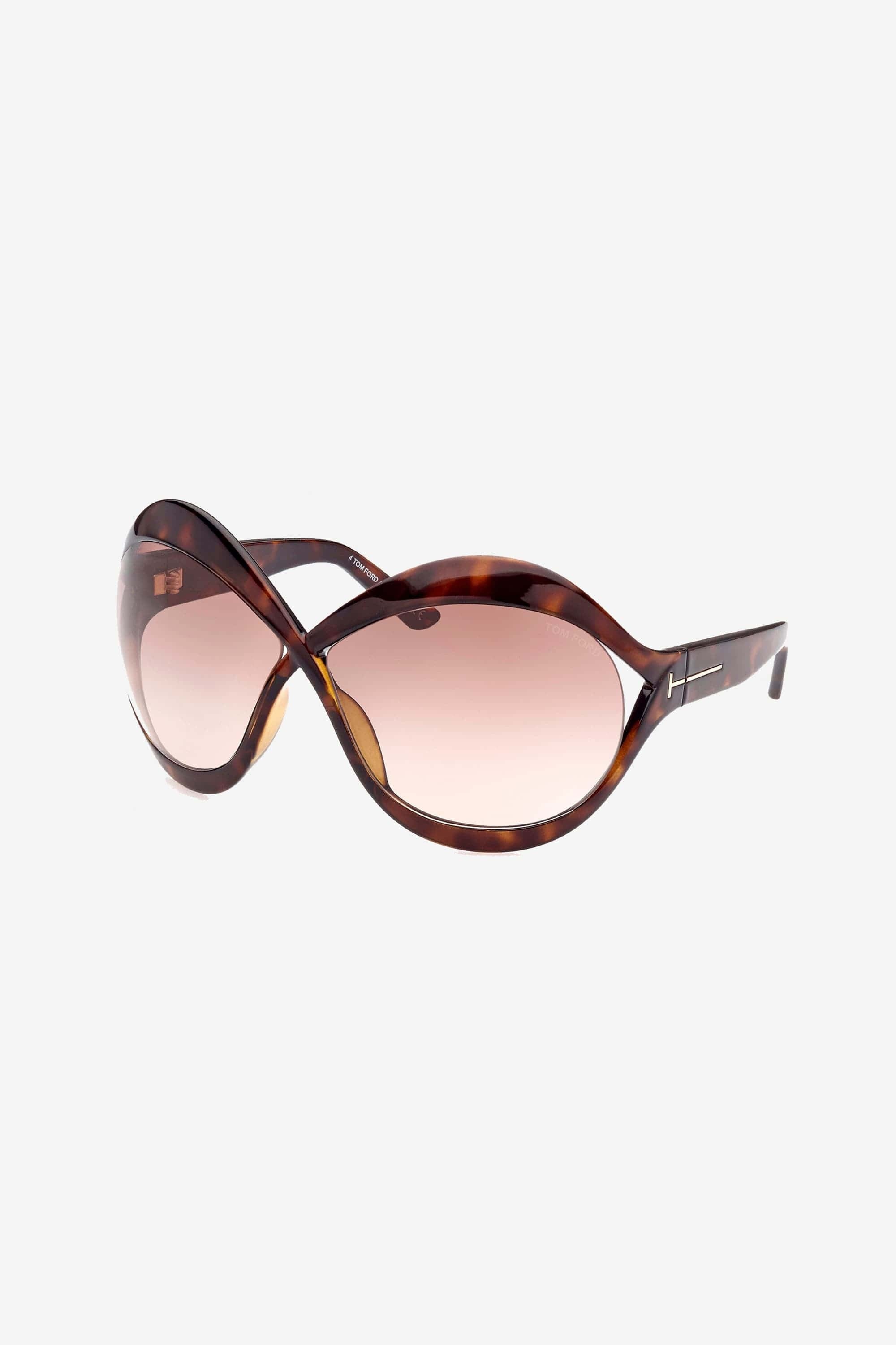 Tom Ford iconic femenine sunglasses in dark havana