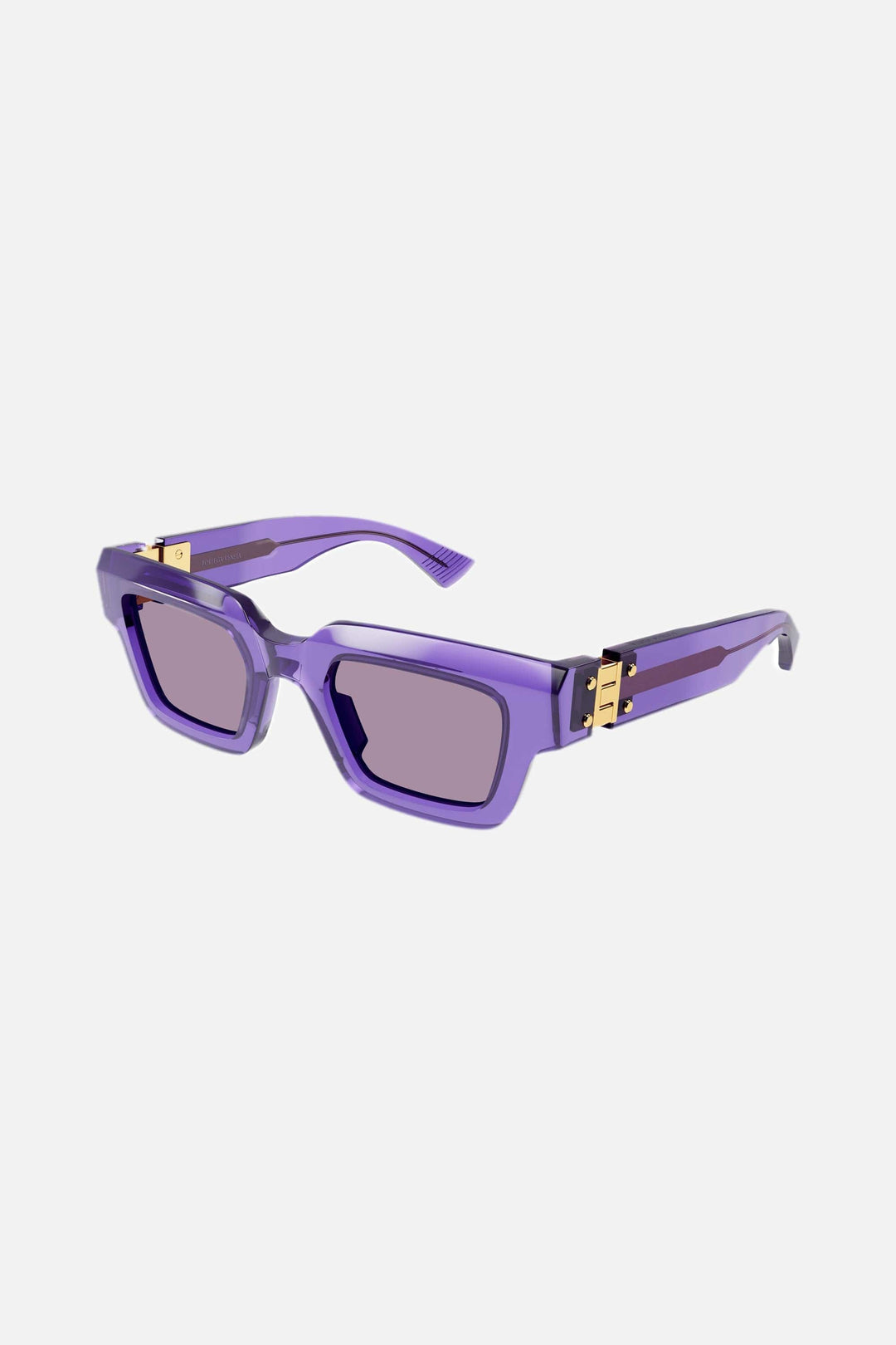 Bottega Veneta bold squared violet sunglasses