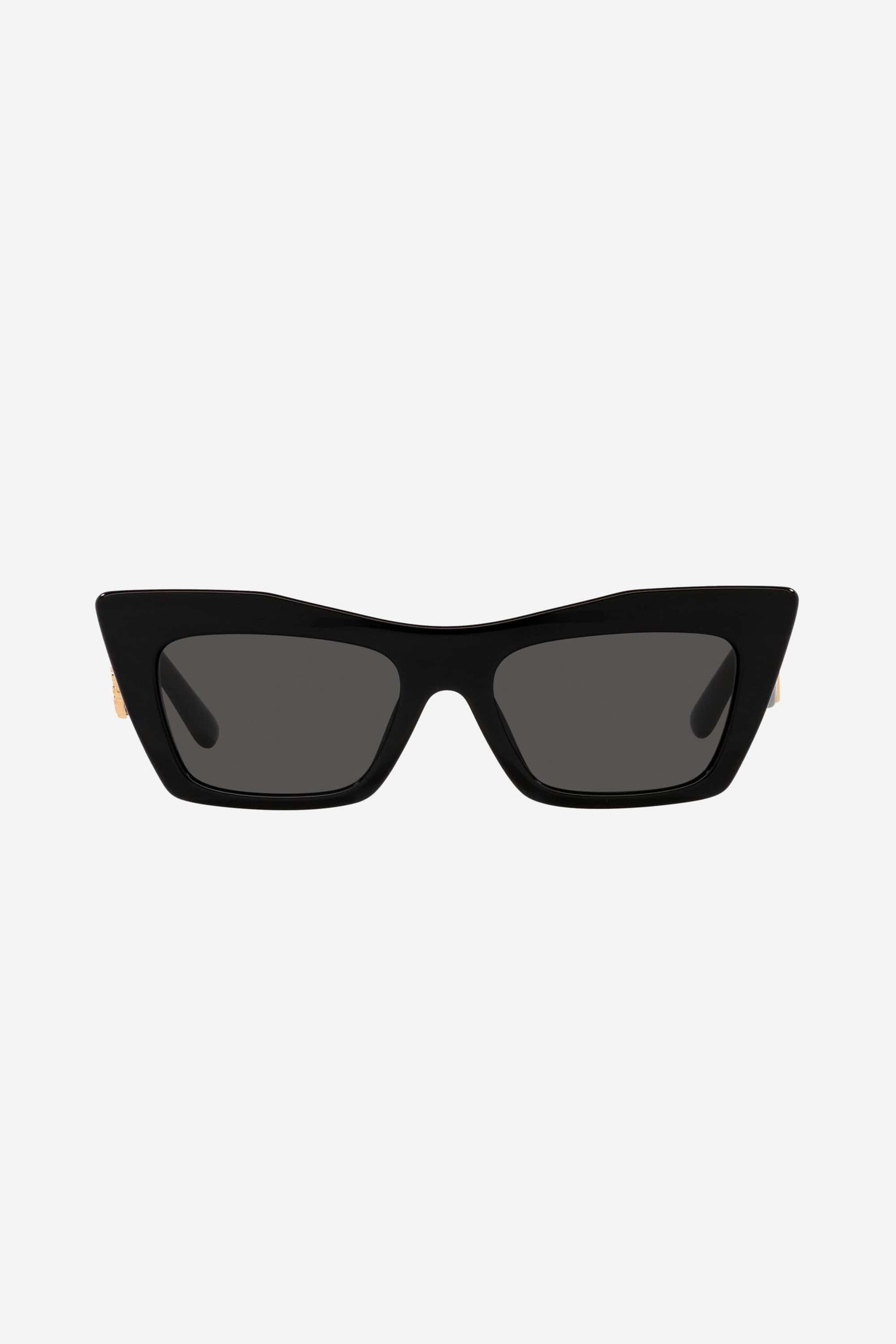 Dolce & Gabbana cat-eye black logo sunglasses