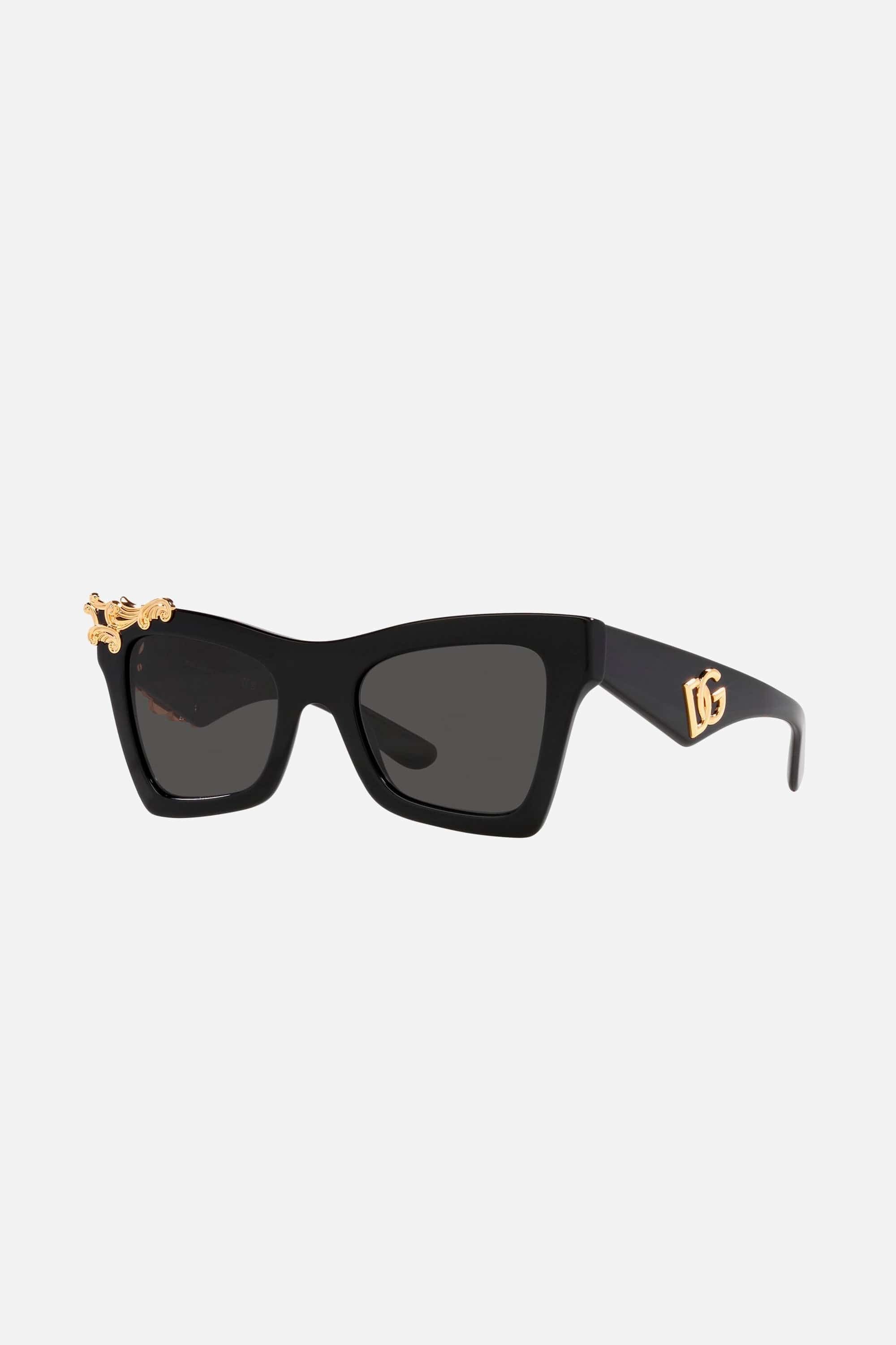 Dolce & Gabbana cat-eye with gold detail sunglasses