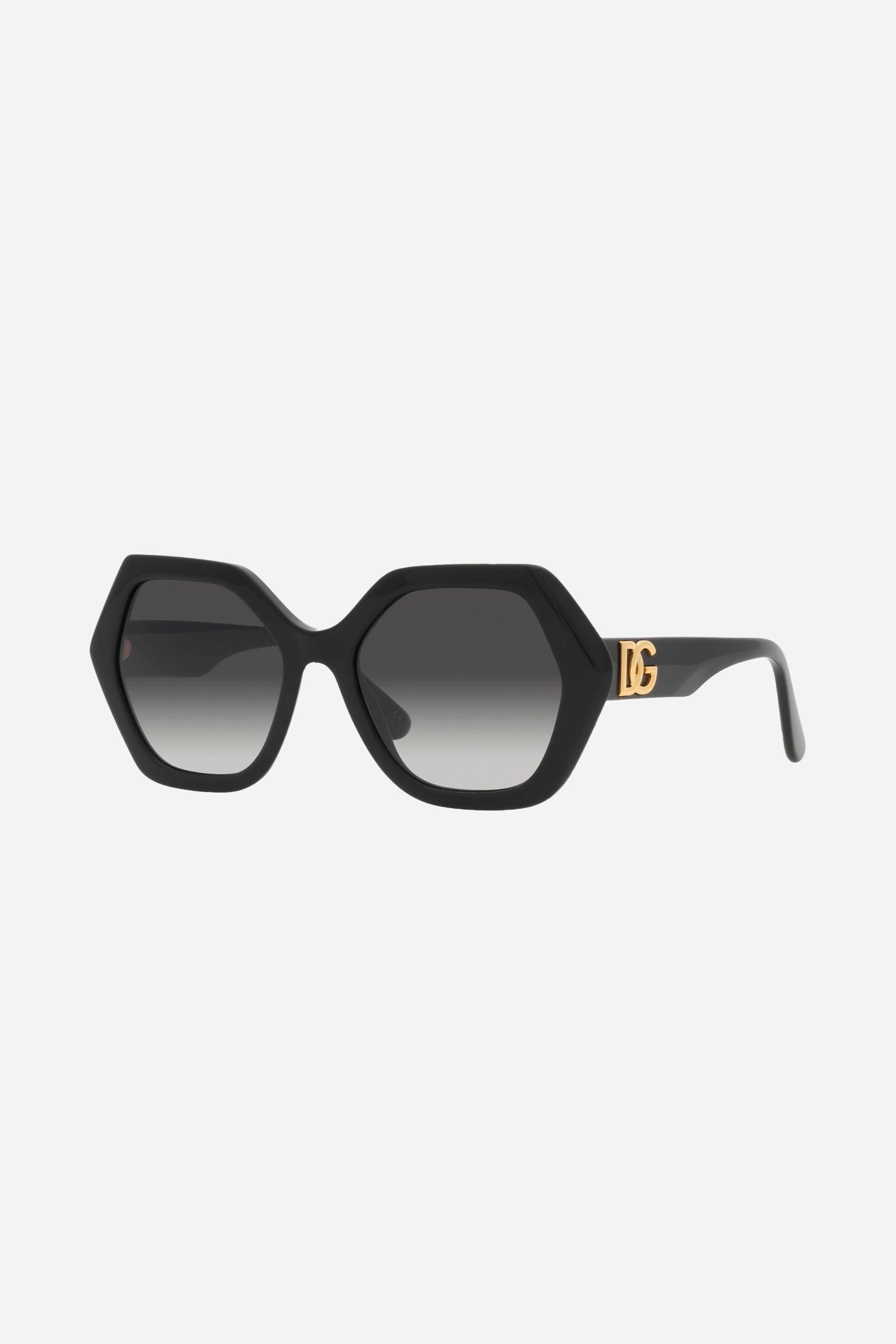 Dolce & Gabbana hexagonal black sunglasses